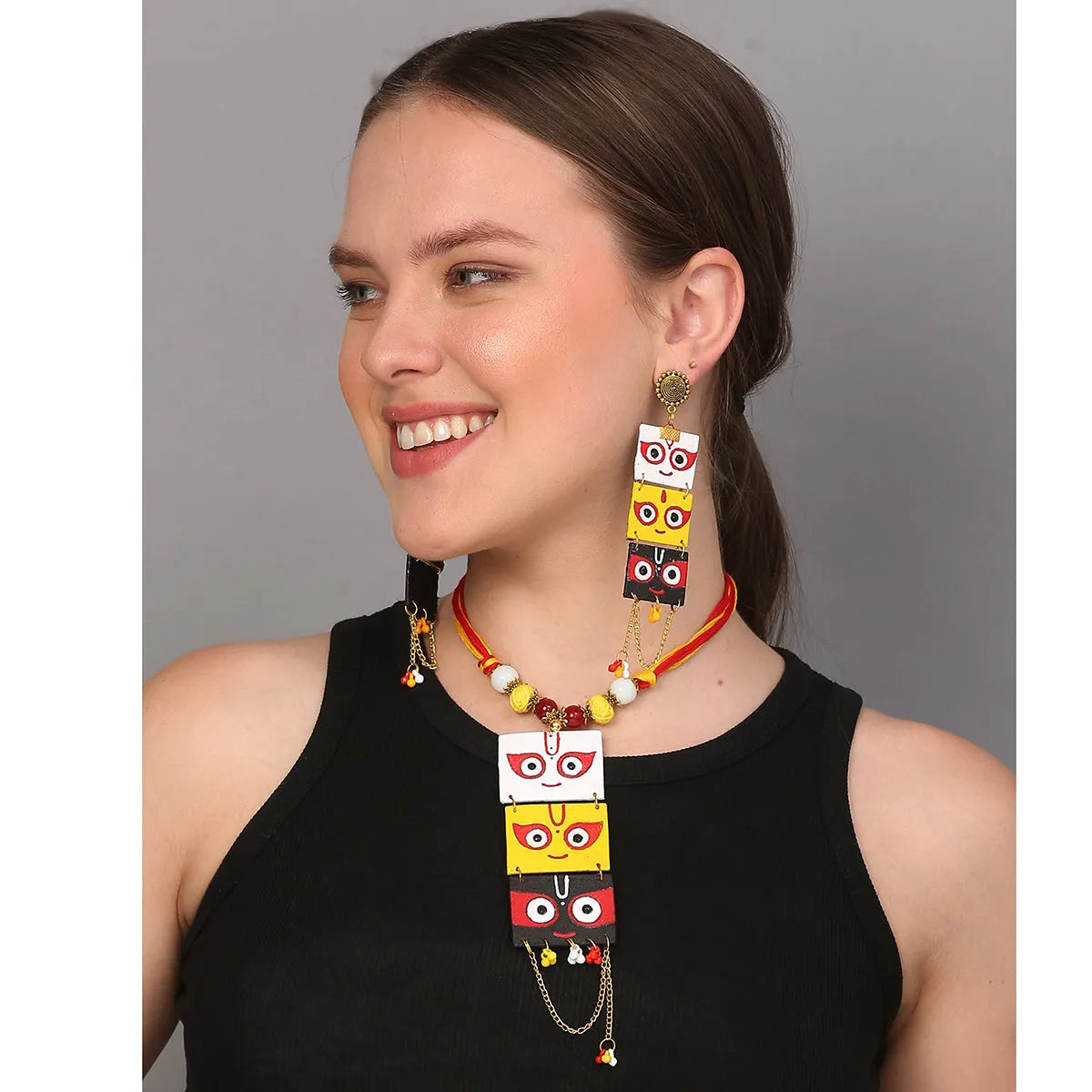 Keshava Puri Jagannath Traditional Multi Color Handmade (Necklace set) HP-NP