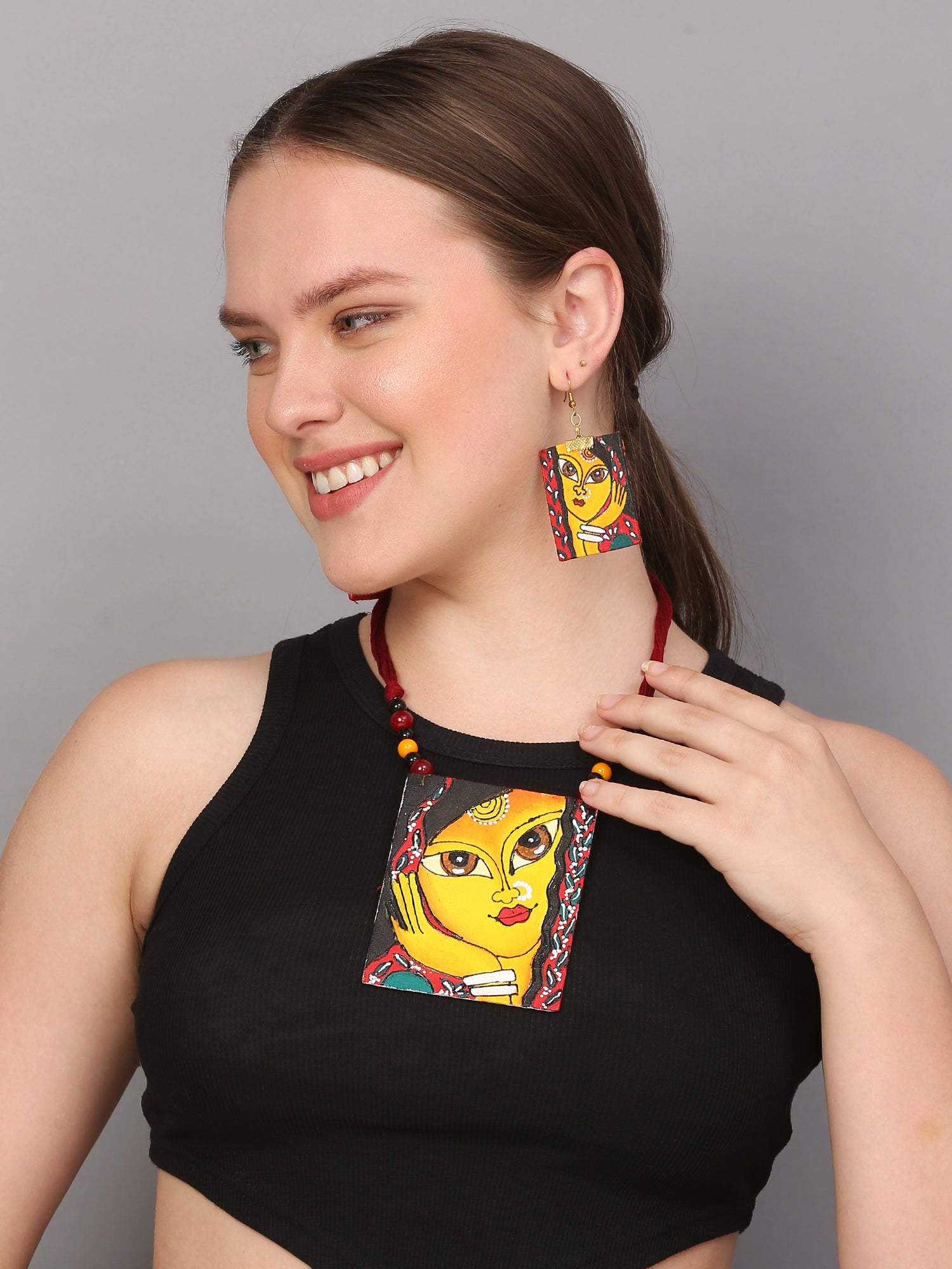 Laajo Classic Multi Color Handmade(Necklace set) HP-NP