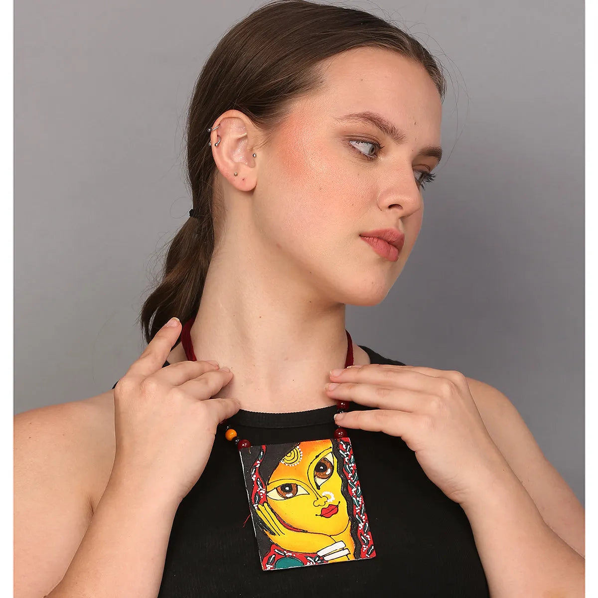 Laajo Classic Multi Color Hand Painted (Necklace) HP-NP-056