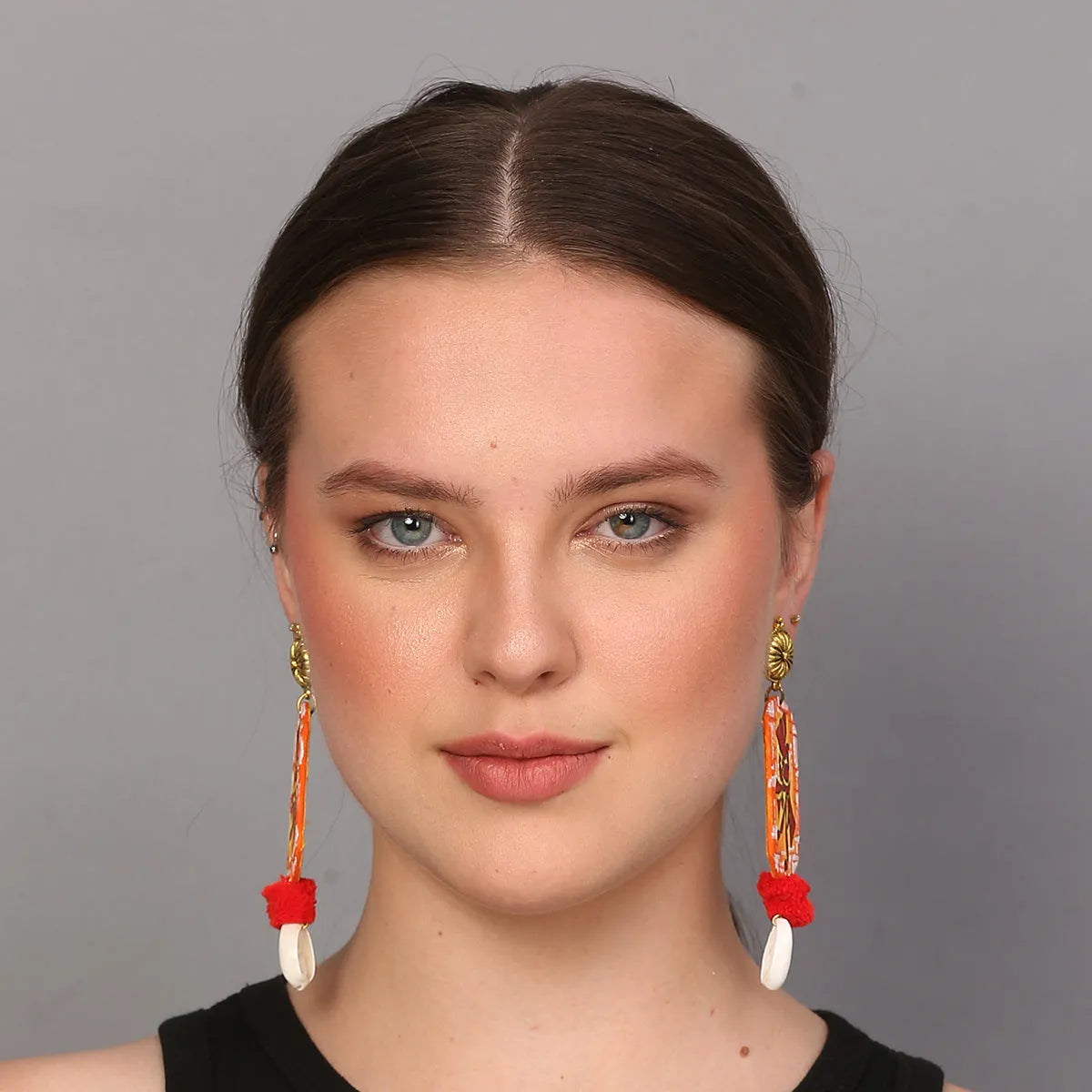 Taandav Mumbai Cha Ganesha Traditional Multi Color Hand Painted Drop (Earrings) HP-ER-140