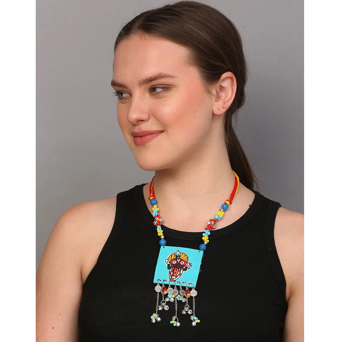 Damodar Puri Jagannath Traditional Multi Color Hand Painted (Necklace) HP-NP-151