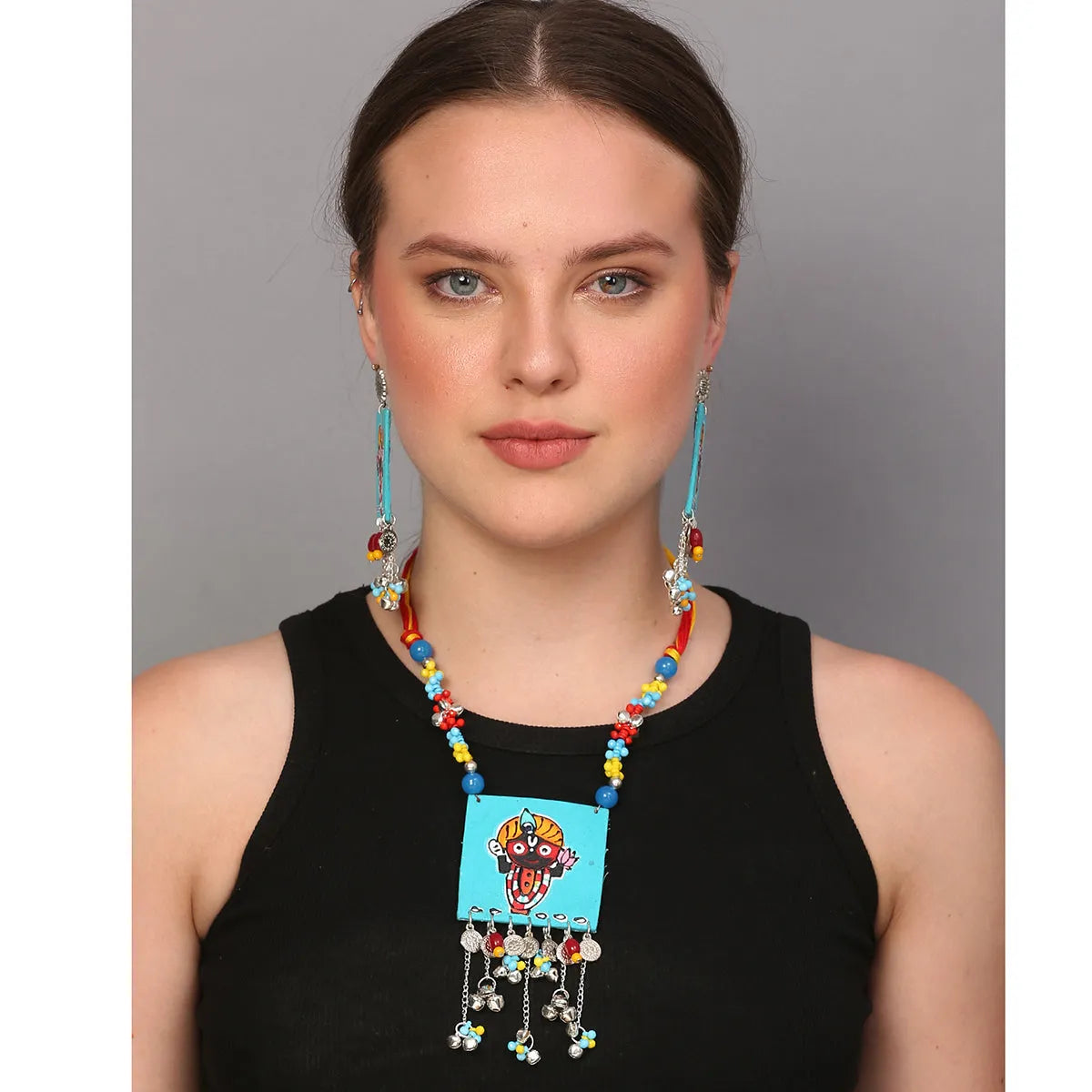 Damodar Puri Jagannath Traditional Multi Color Handmade (Necklace set) HP-NP