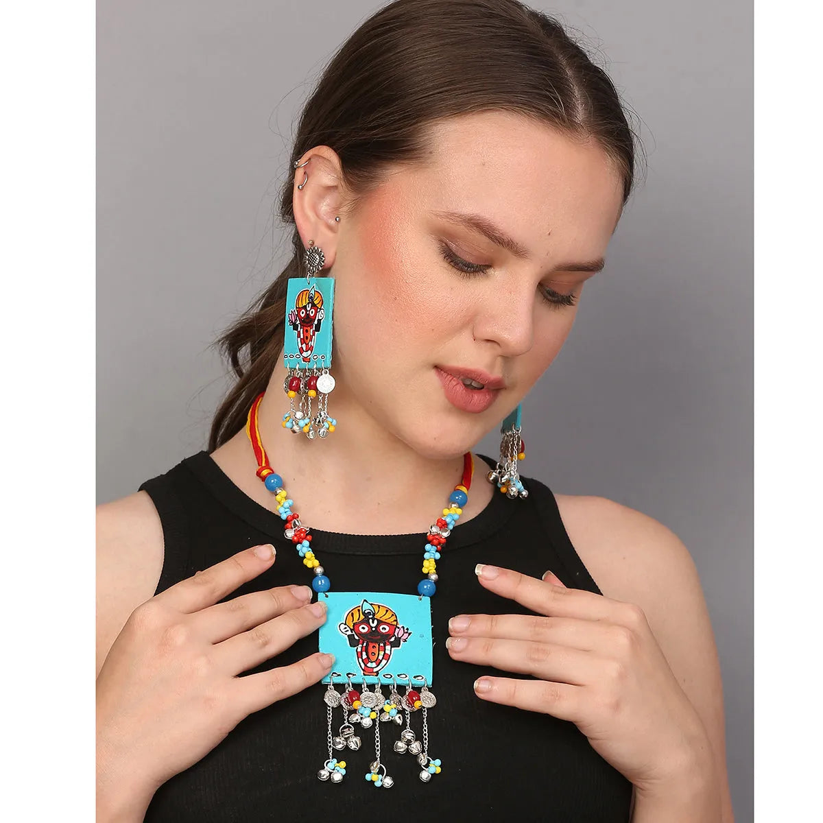 Damodar Puri Jagannath Traditional Multi Color Handmade (Necklace set) HP-NP