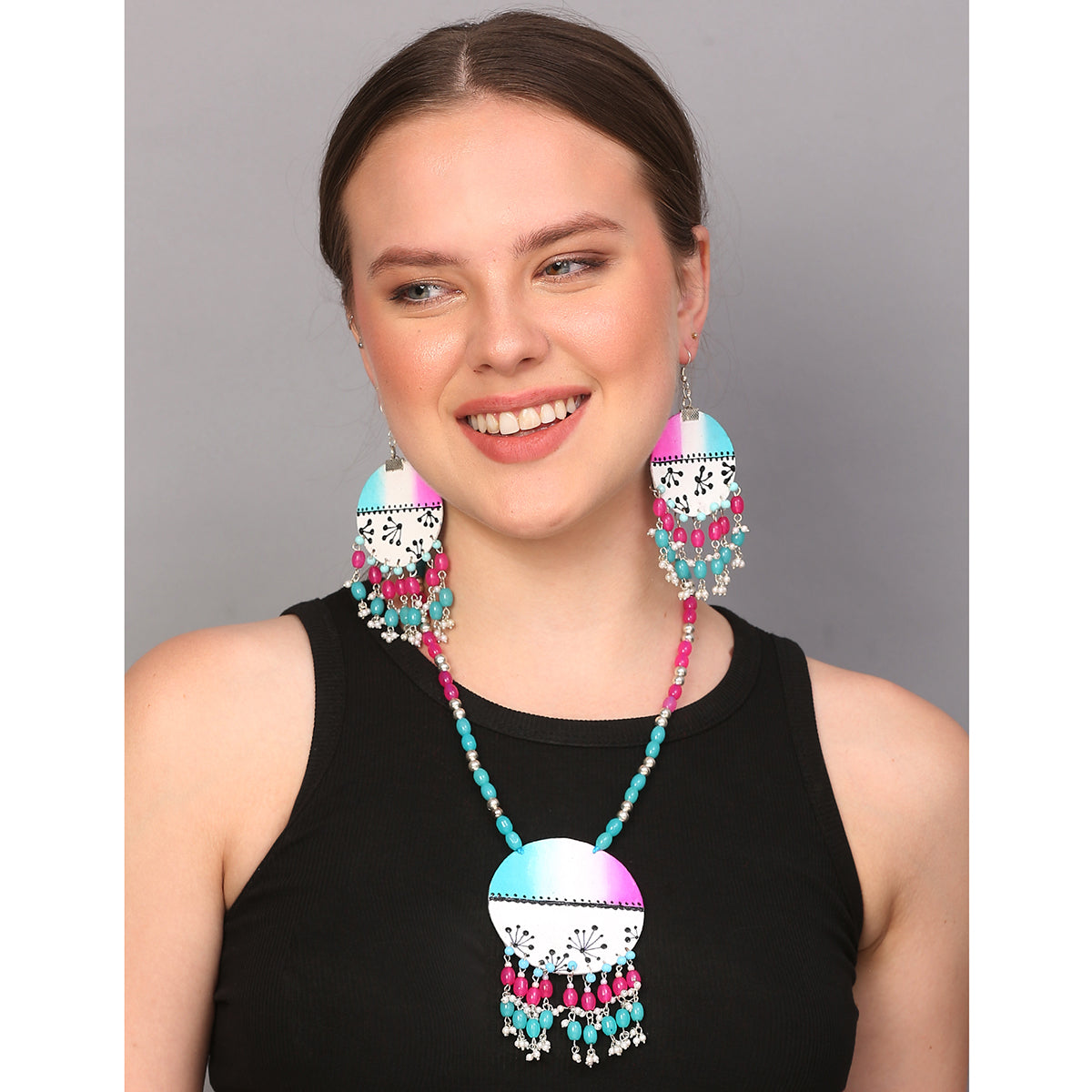 Sage Rosa Blue Classic Handmade (Necklace set) HM-NP