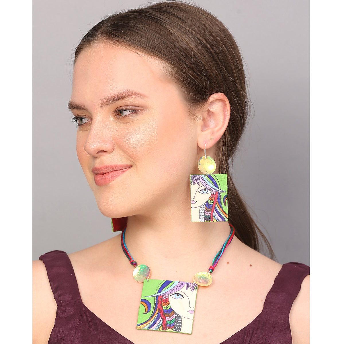 Rangeen Modern Multi Color Handmade (Necklace set) HP-NP