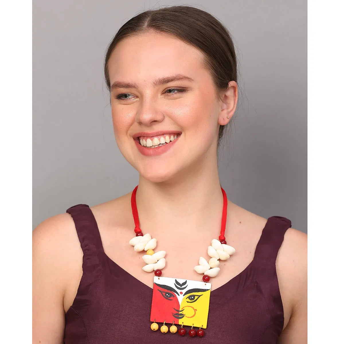 Durga Ma Traditional Multi Color Handmade (Necklace) HM-NP-