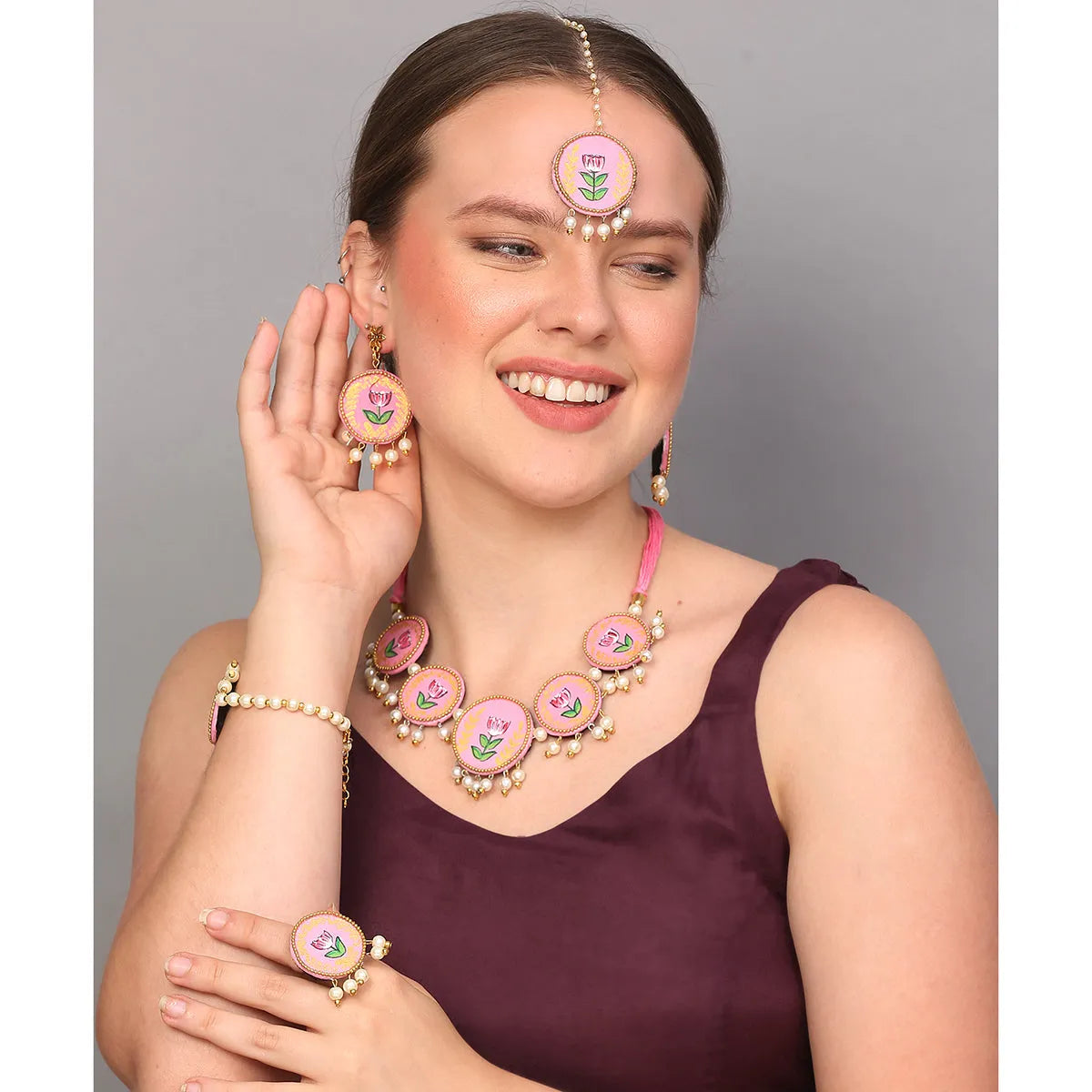 Coral Traditional Multi Color Handmade (Shaadi Set) HP-NP