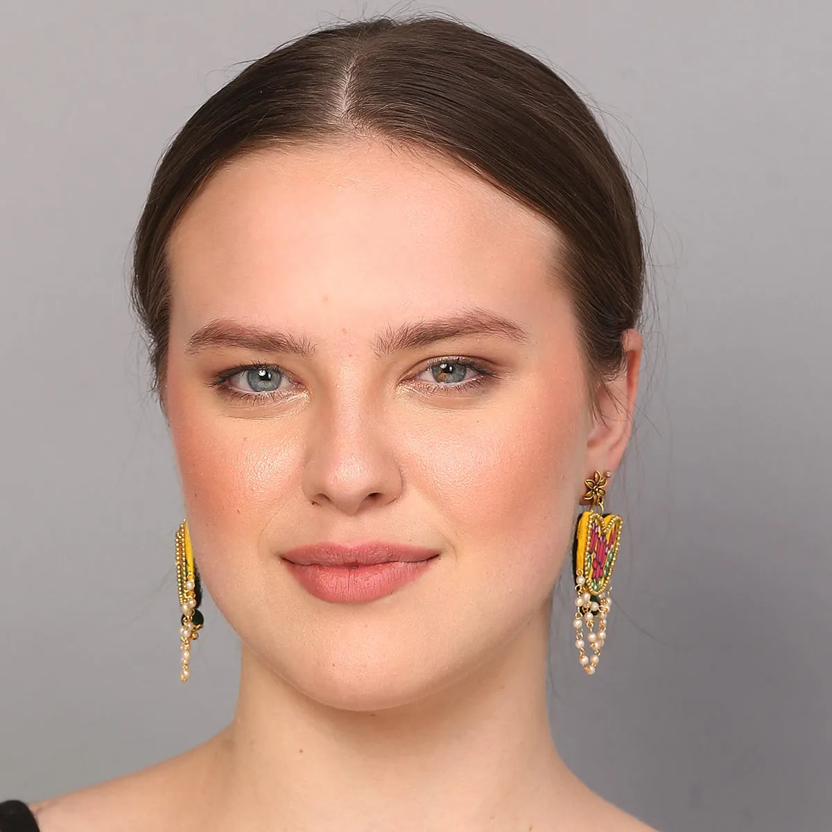 Kaatyayani Haldi Classic Multi Color Handmade Drop (Earrings) HP-ER-088