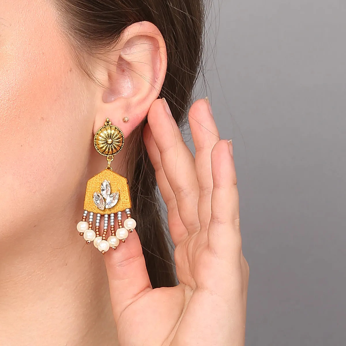 Aviva Bohemian Golden Handmade Drop (Earrings) HP-ER-