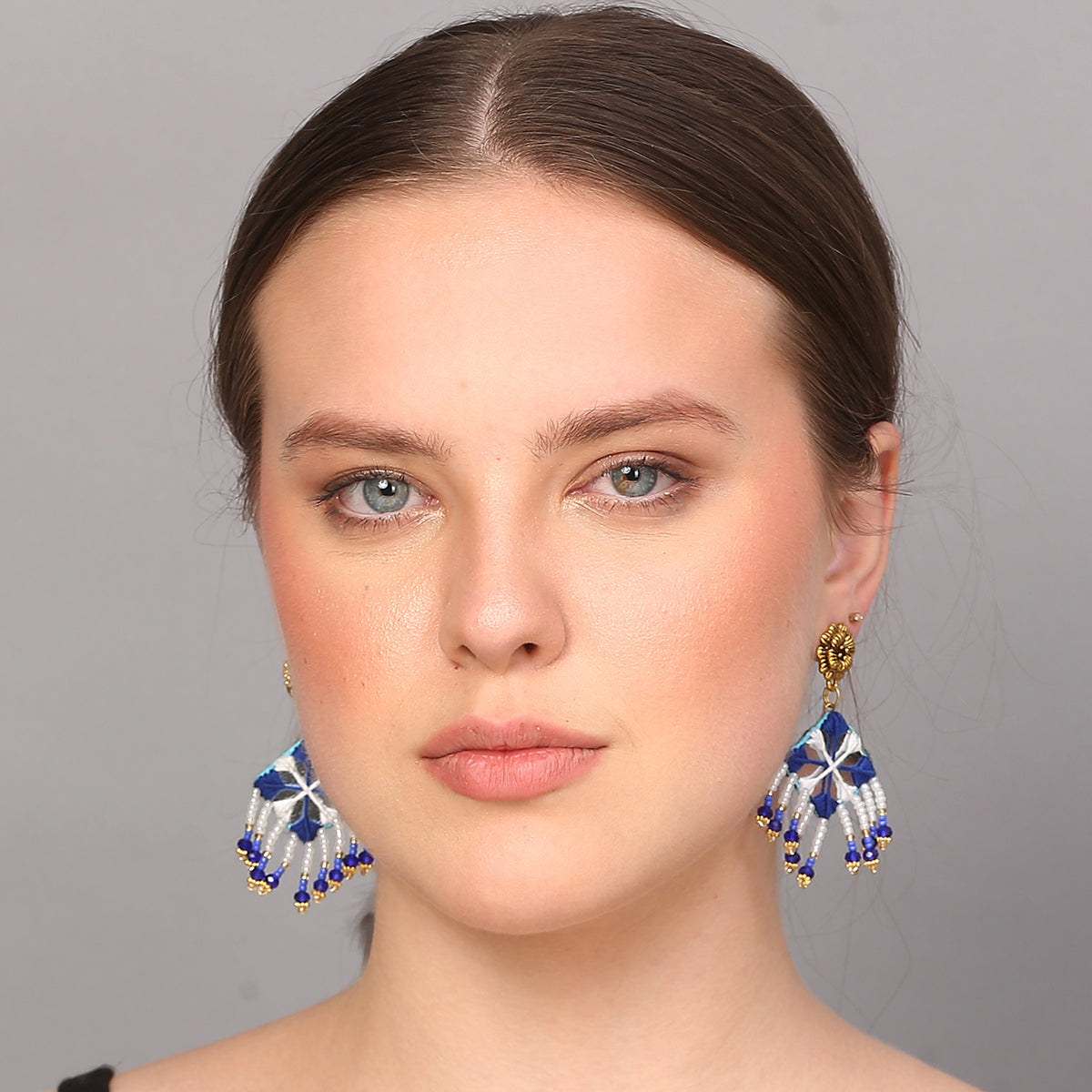 Nivi Traditional Multi Color Hand Painted Drop (Earrings) HP-ER
