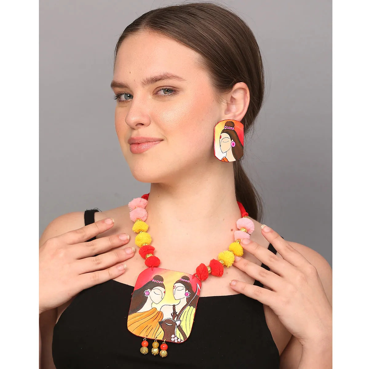 Maithili Ram Traditional Multi Color Handmade (Necklace set) HP-NP