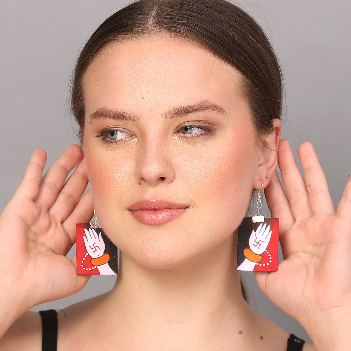 Lambodar Traditional Multi Color Hand Painted Drop (Earrings) HP-ER
