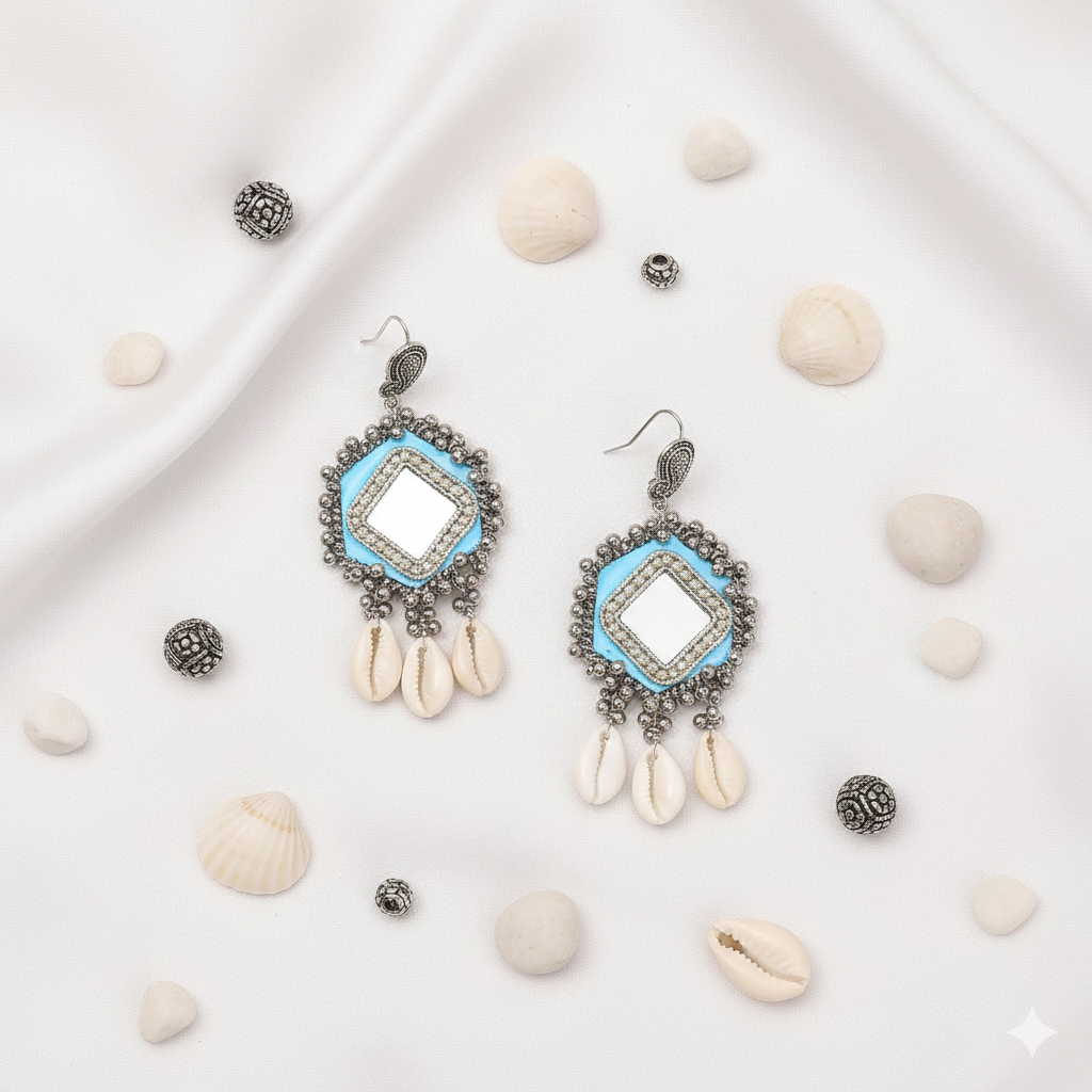 KHOJ.CITY Jewellery Skye Classic Traditional Multi Color Handmade & Hand Painted Earrings for Girls & Women (KHJ-AMZ-ER-260)