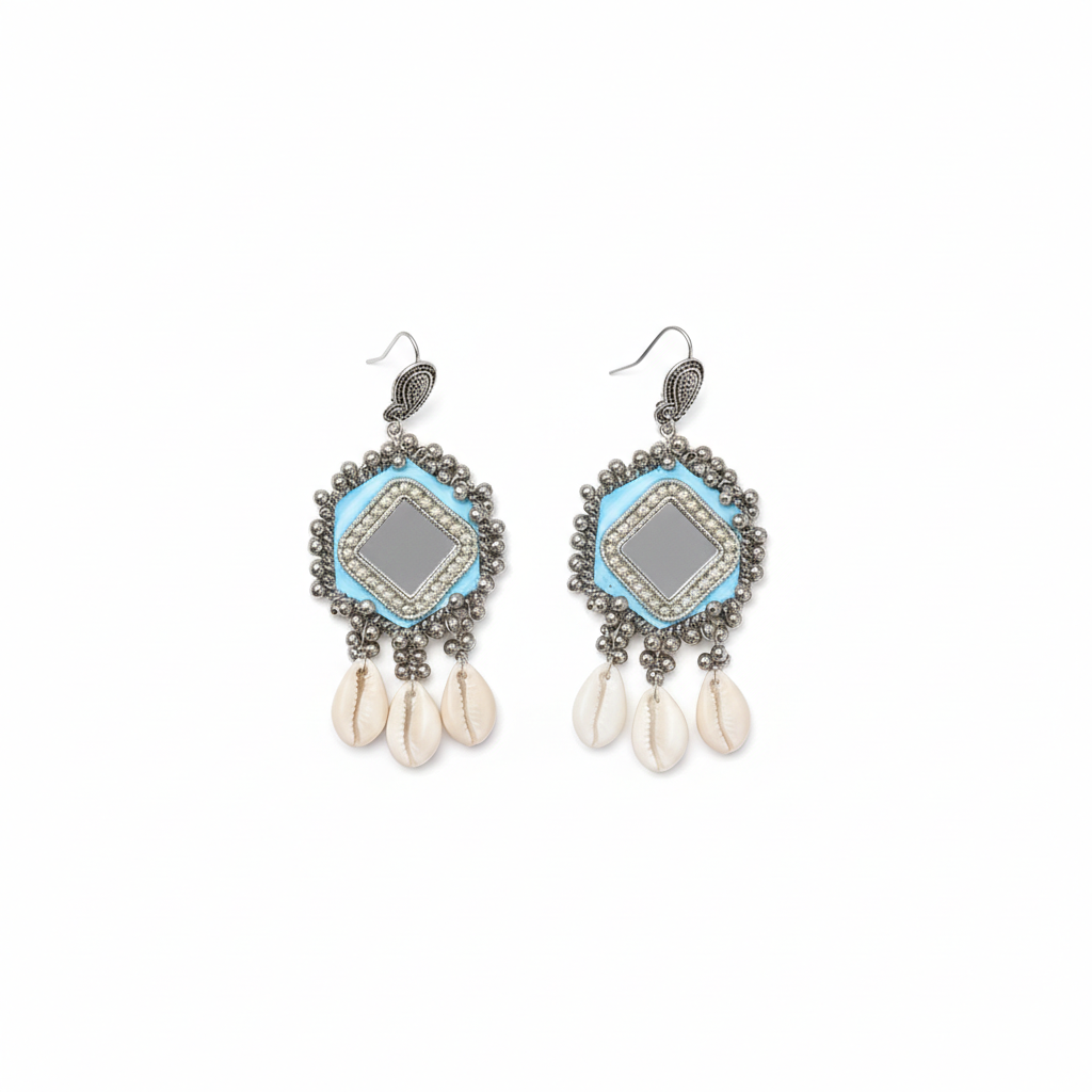 KHOJ.CITY Jewellery Skye Classic Traditional Multi Color Handmade & Hand Painted Earrings for Girls & Women (KHJ-AMZ-ER-260)