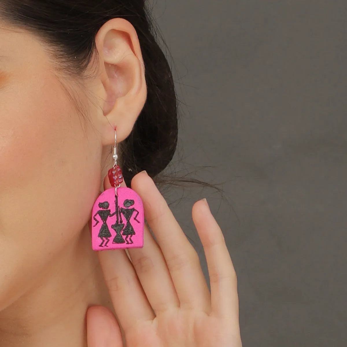 Mini Classic Multi Color Hand Painted Stud (Earrings) HP-ER-224