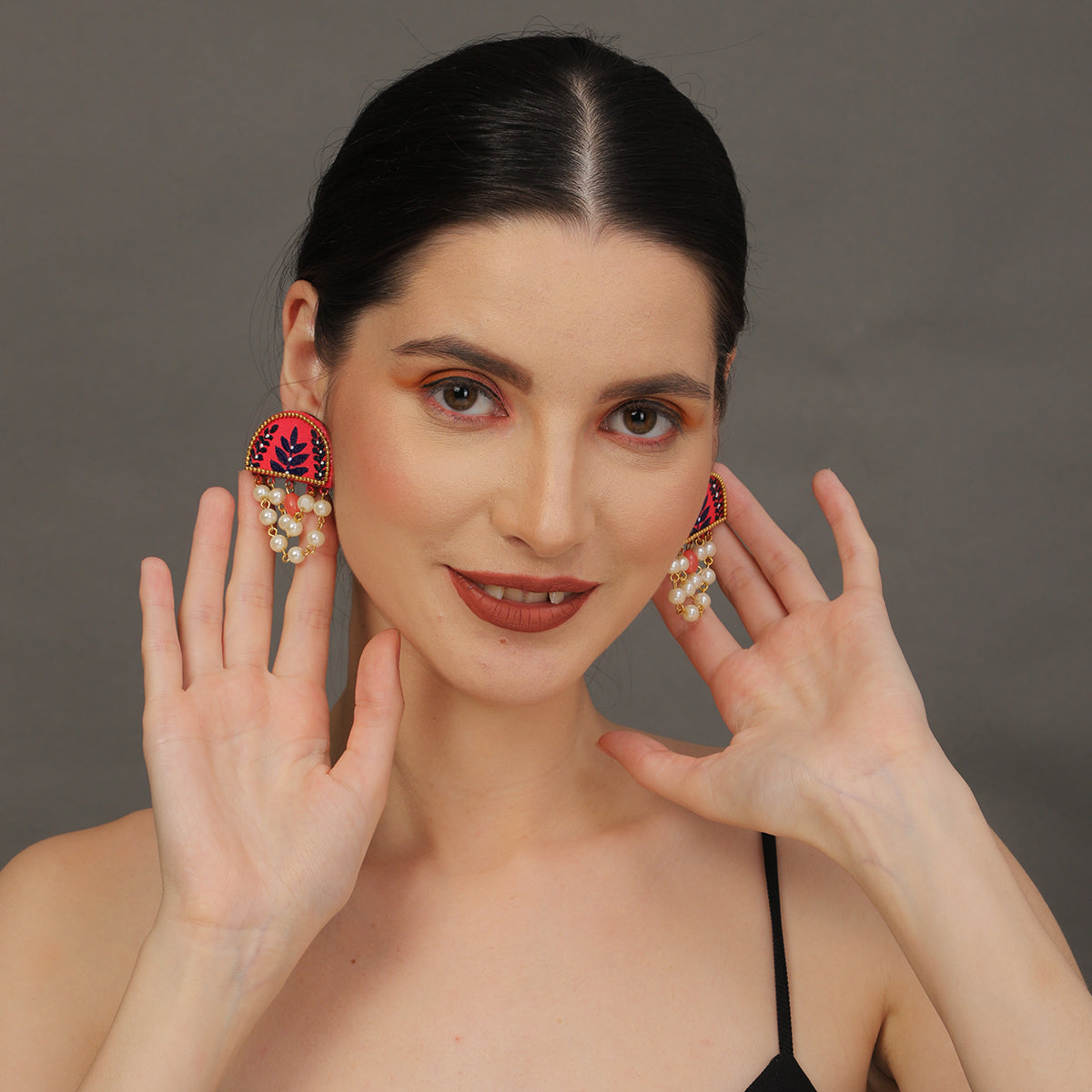 Mini Classic Multi Color Hand Painted Stud (Earrings) HP-ER-130