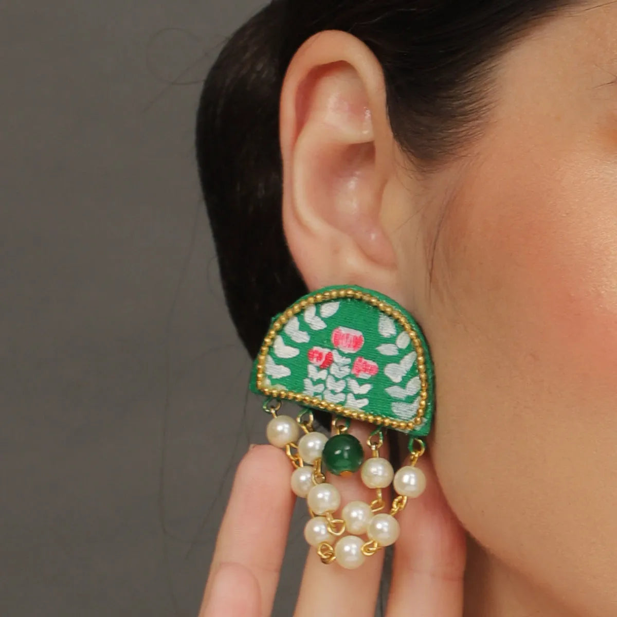 Mini Classic Multi Color Hand Painted Stud (Earrings) HP-ER-129