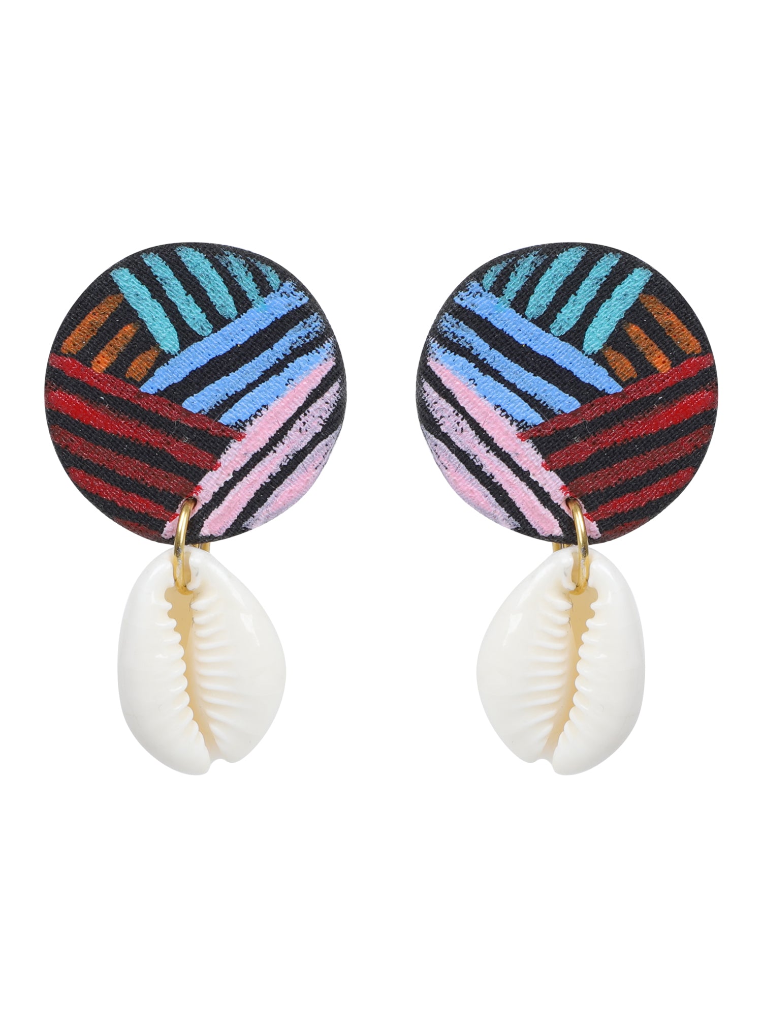 Mini Classic Multi Color Hand Painted Stud (Earrings) HP-ER-225