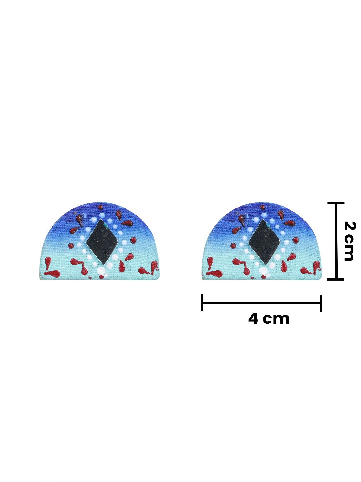 Mini Classic Multi Color Hand Painted Stud (Earrings) HP-ER-235