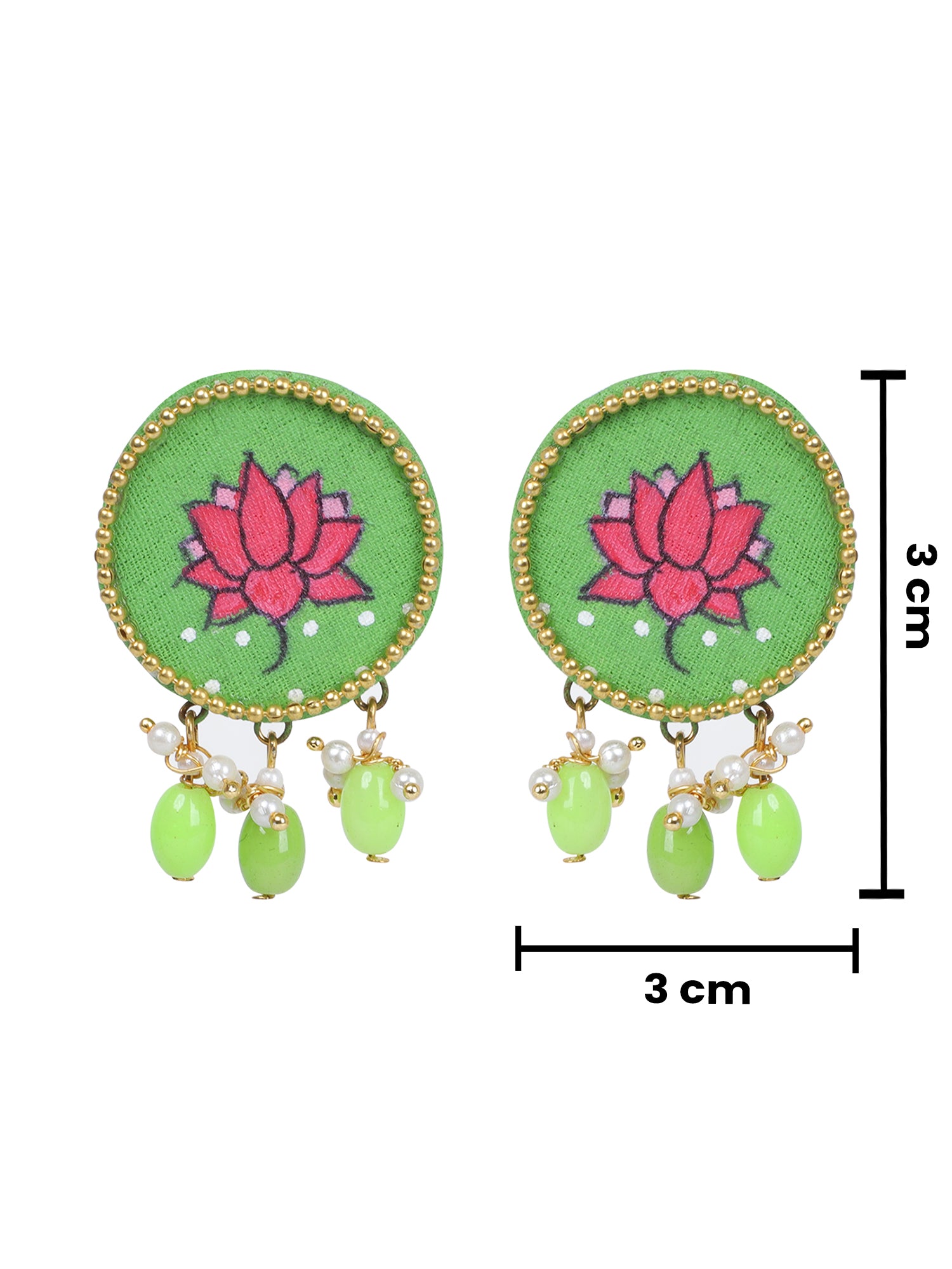 Mini Classic Multi Color Hand Painted Stud (Earrings) HP-ER-120