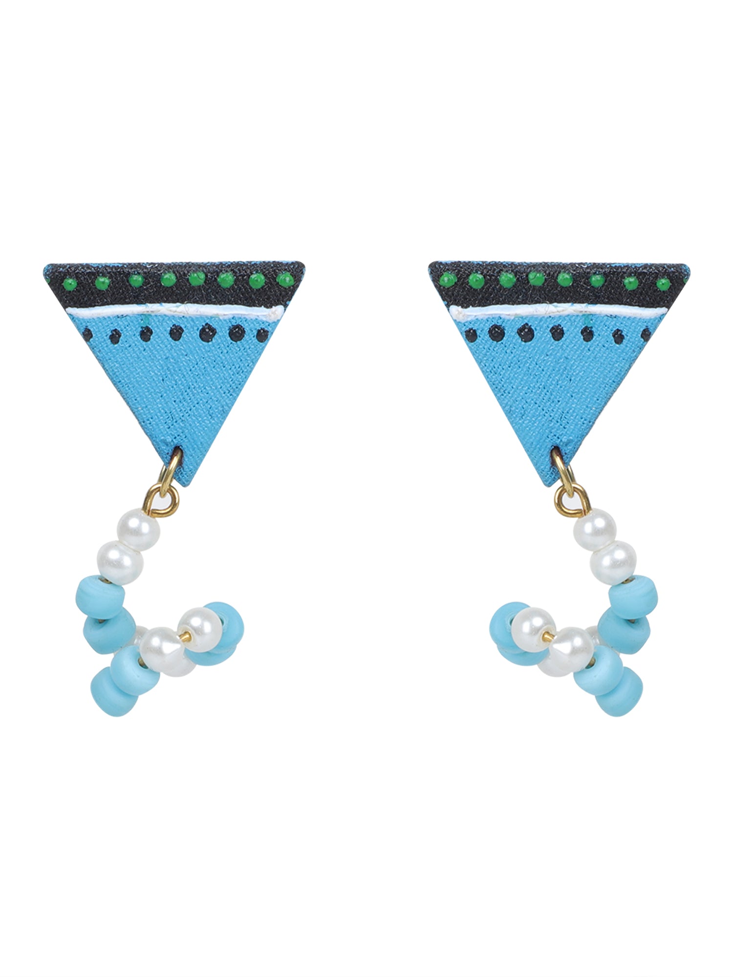 Mini Classic Multi Color Hand Painted Stud (Earrings) HP-ER-231