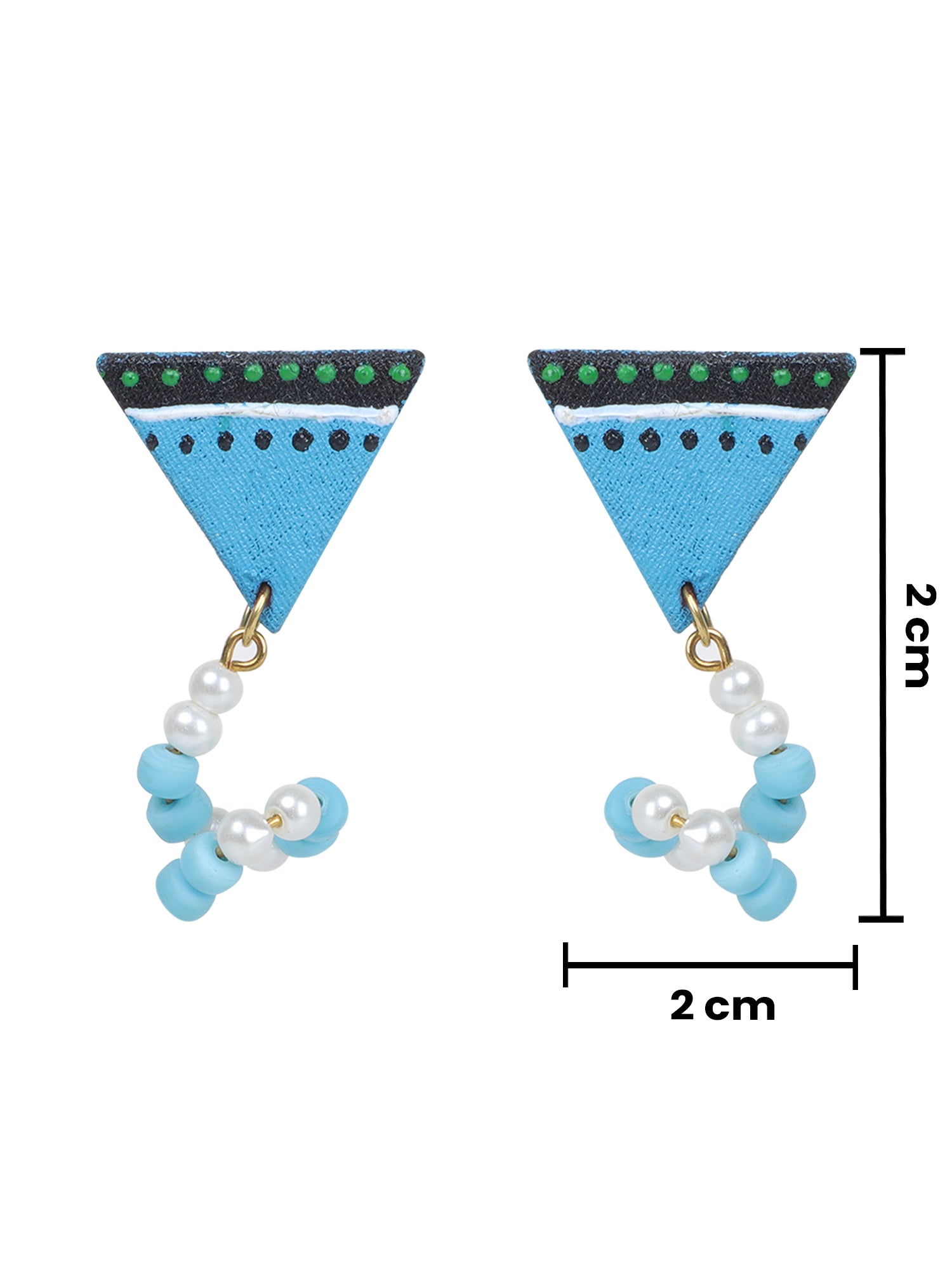 Mini Classic Multi Color Hand Painted Stud (Earrings) HP-ER-231