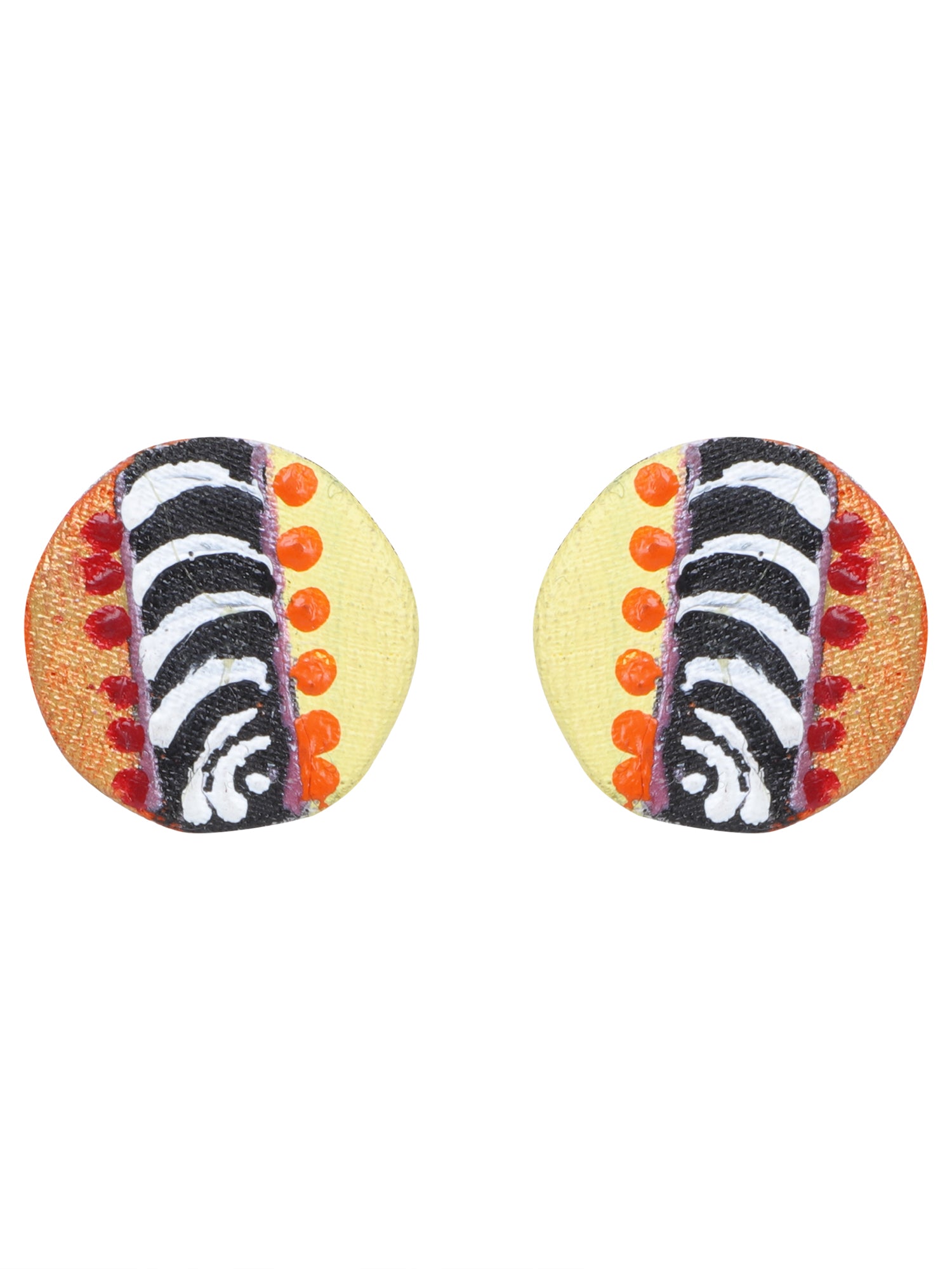 Mini Classic Multi Color Hand Painted Stud (Earrings) HP-ER-221