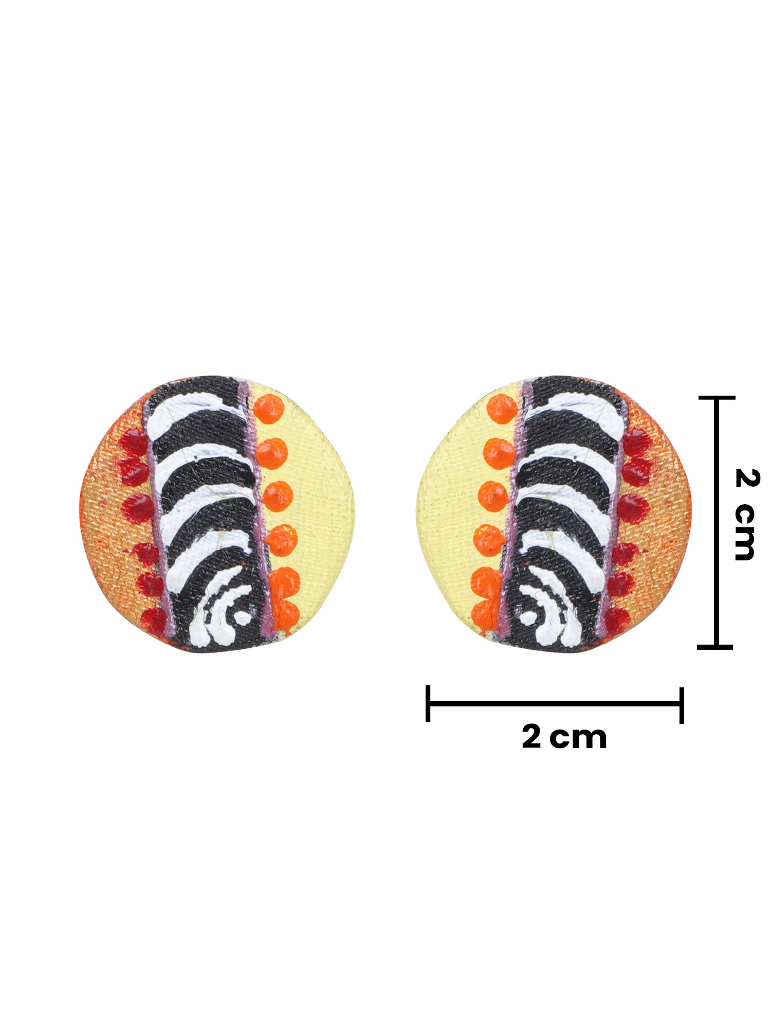 Mini Classic Multi Color Hand Painted Stud (Earrings) HP-ER-221