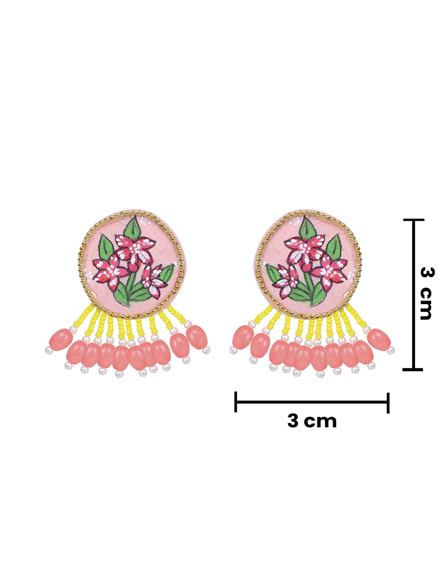 Mini Classic Multi Color Hand Painted Stud (Earrings) HP-ER-112