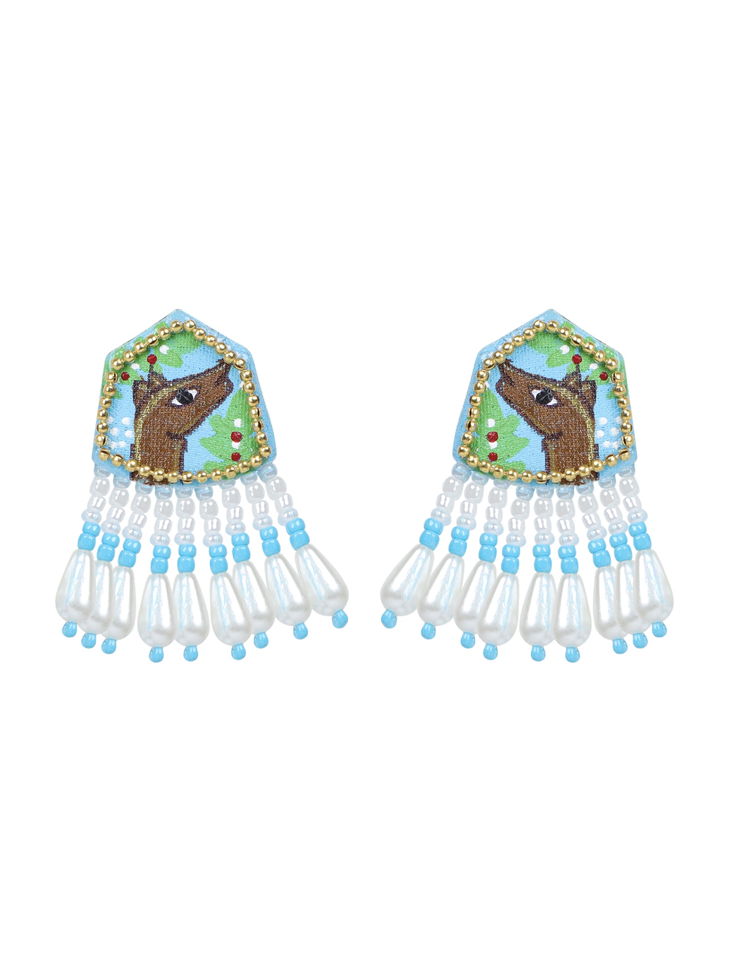 Mini Classic Multi Color Hand Painted Stud (Earrings) HP-ER-127