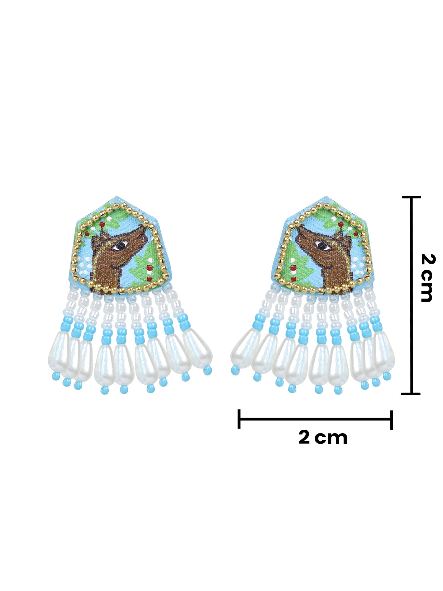 Mini Classic Multi Color Hand Painted Stud (Earrings) HP-ER-127