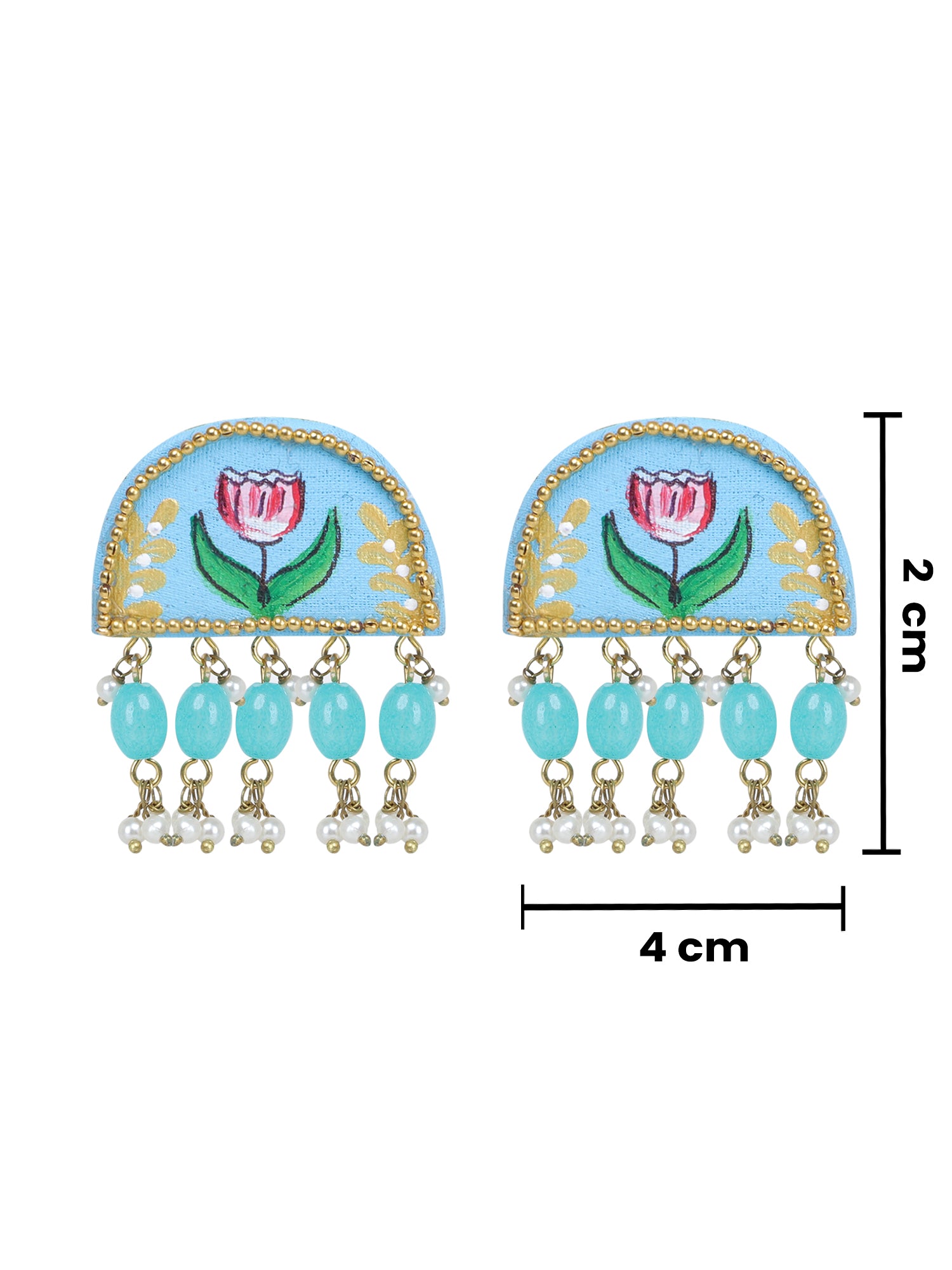 Mini Classic Multi Color Hand Painted Stud (Earrings) HP-ER-133