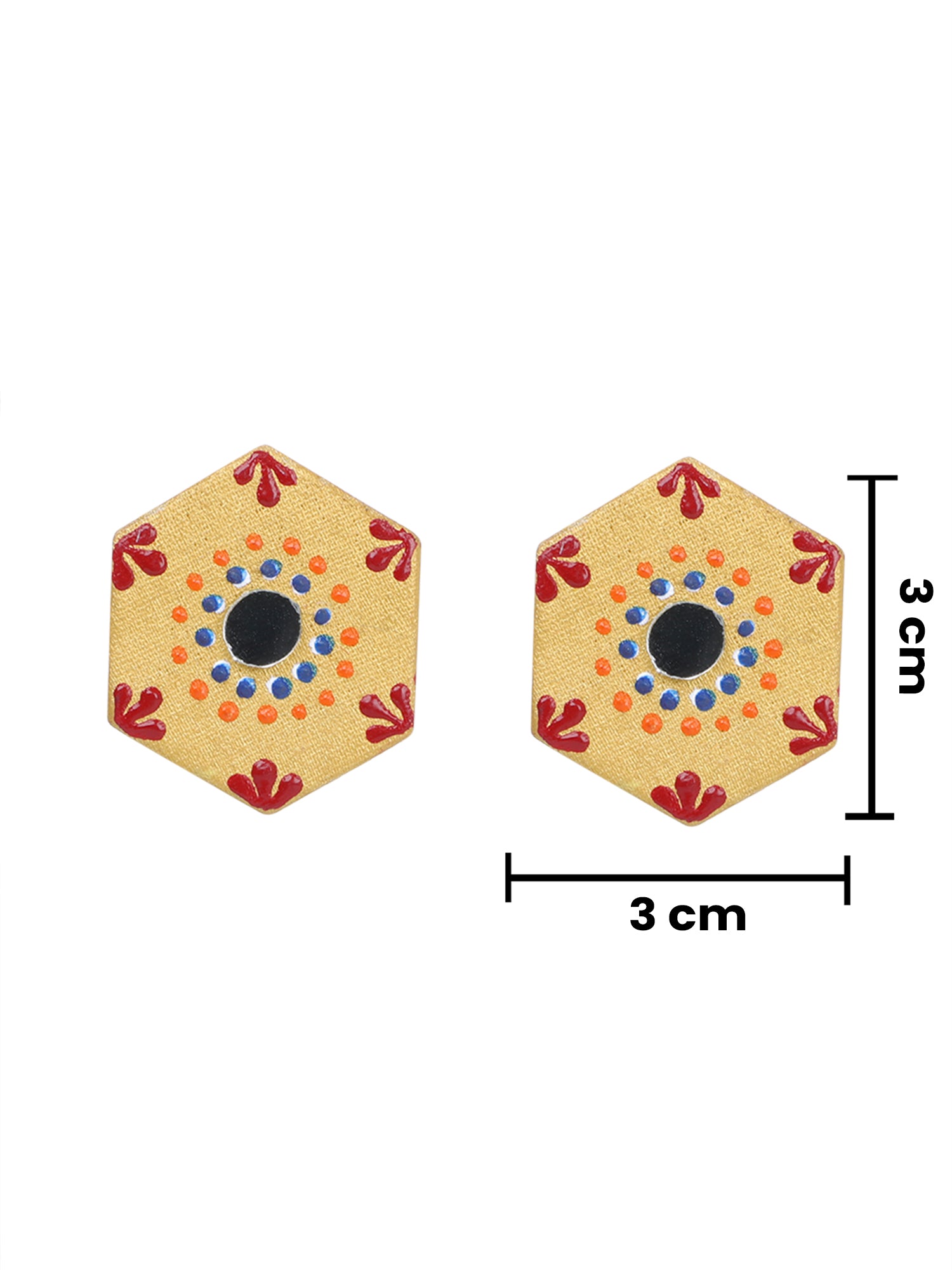 Mini Classic Multi Color Hand Painted Stud (Earrings) HP-ER-230