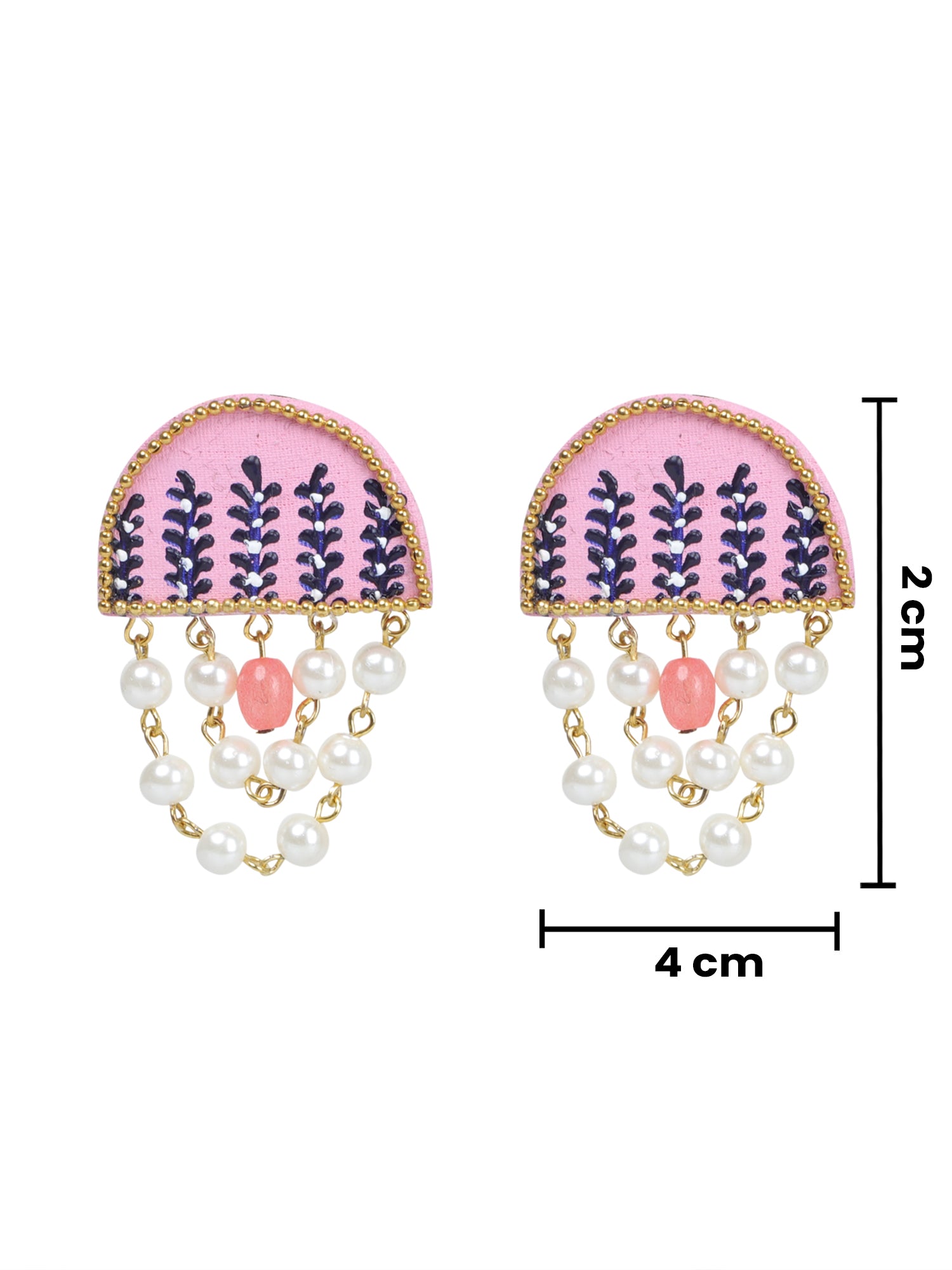 Mini Classic Multi Color Hand Painted Stud (Earrings) HP-ER-131