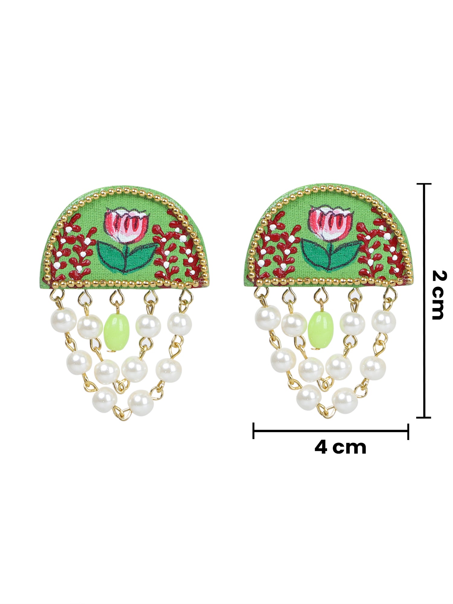 Mini Classic Multi Color Hand Painted Stud (Earrings) HP-ER-132