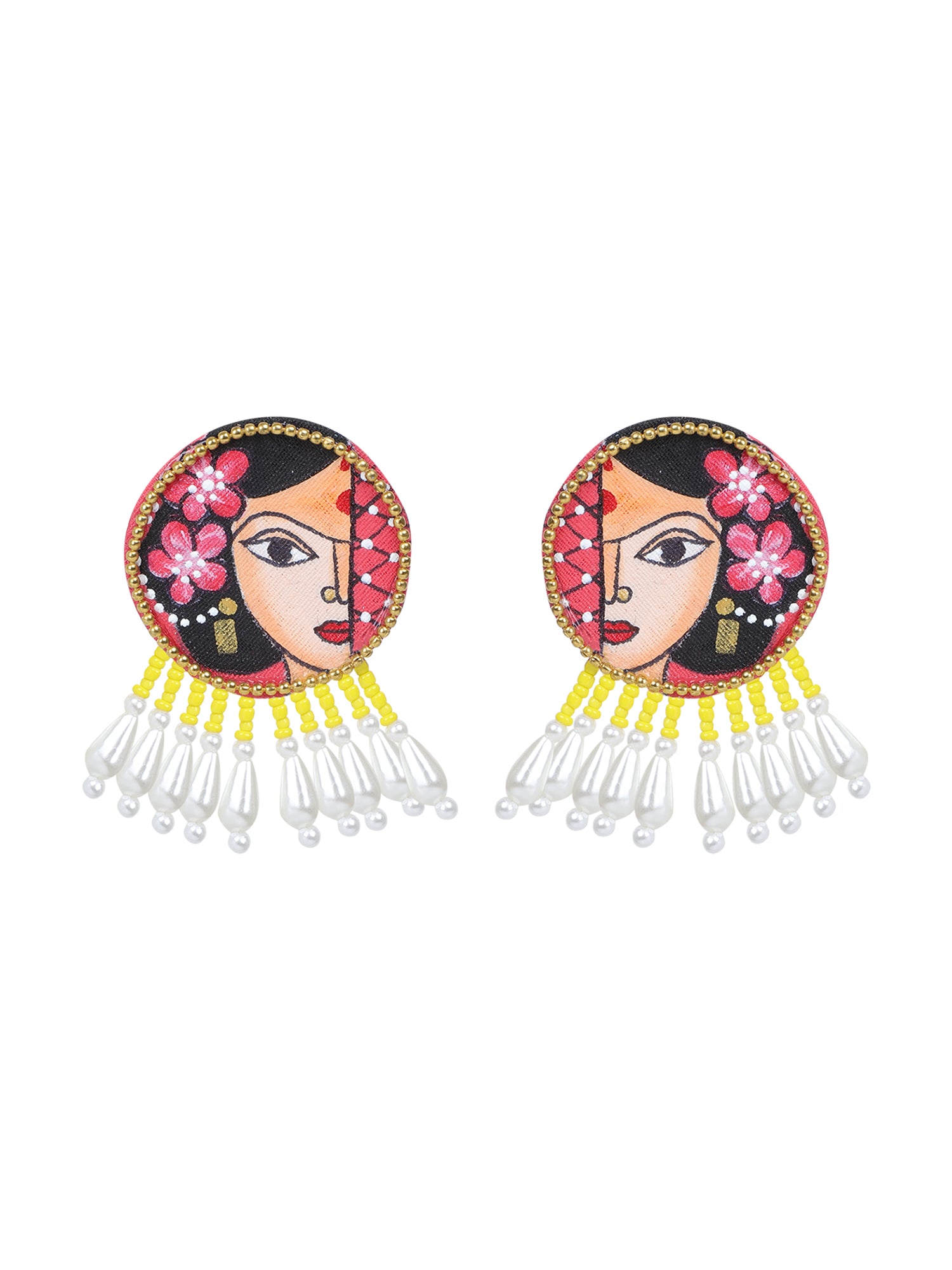 Mini Classic Multi Color Hand Painted Stud (Earrings) HP-ER-113