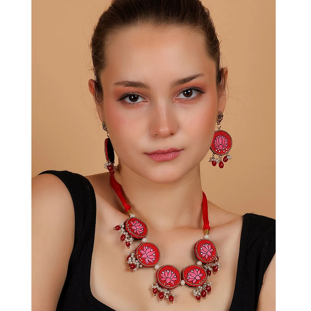 Aasiya Classic Multi Color Hand Painted (Necklace/Choker Set) HP-NP-165