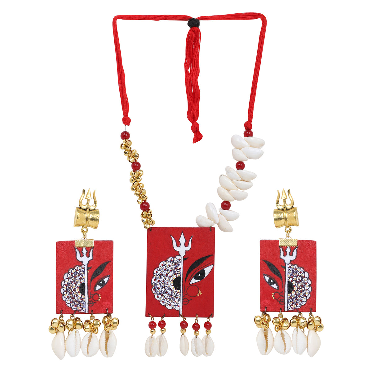 Durga Mandala Classic Multi Color Handmade (Necklace set) HP-NP