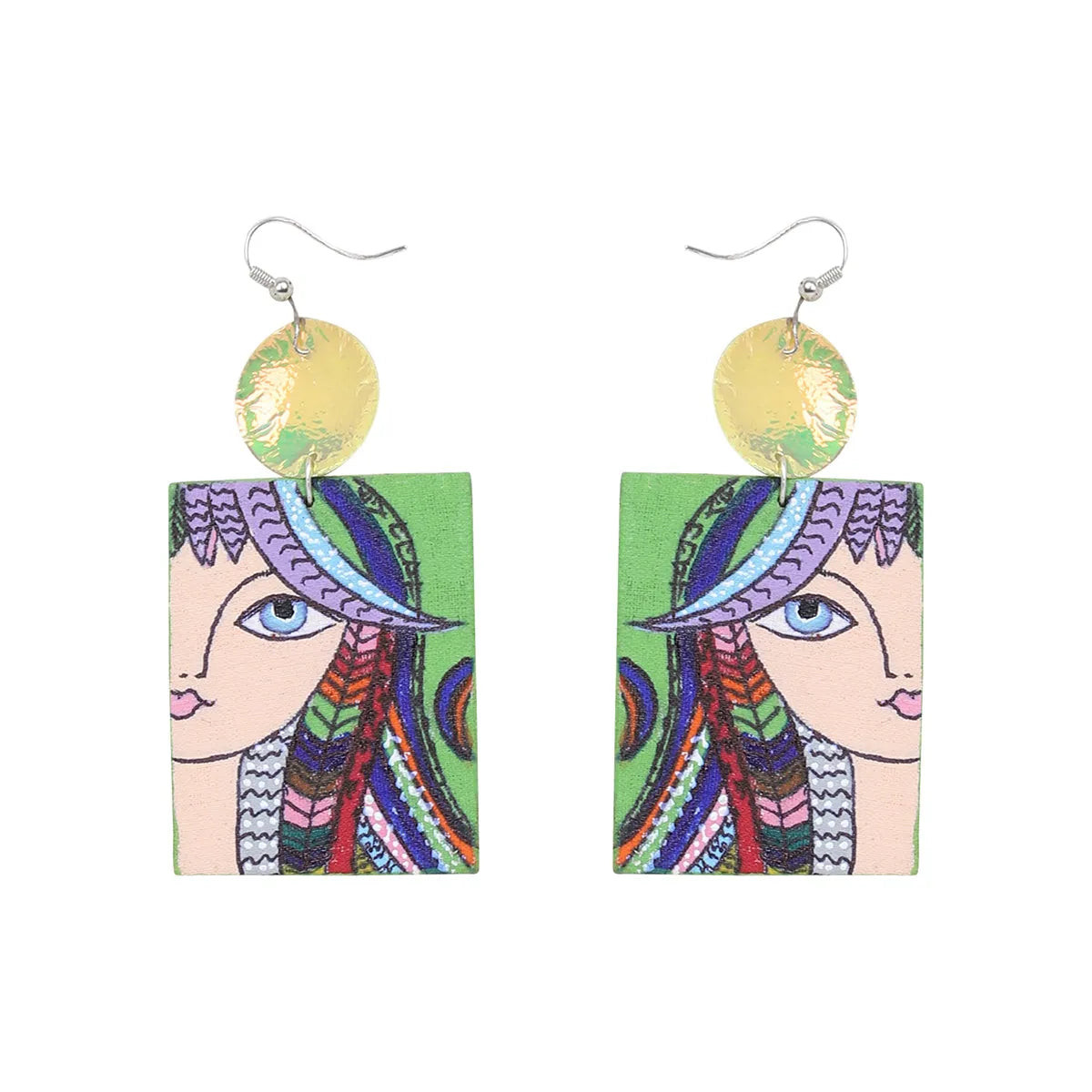 Rangeen Modern Multi Color Hand Painted Drop (Earrings) HP-ER-168