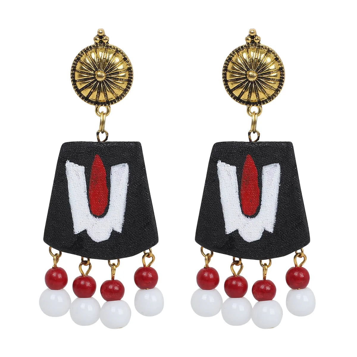 Tilak Puri Jagannath Traditional Multi Color Hand Painted Drop (Earrings) HP-ER-155