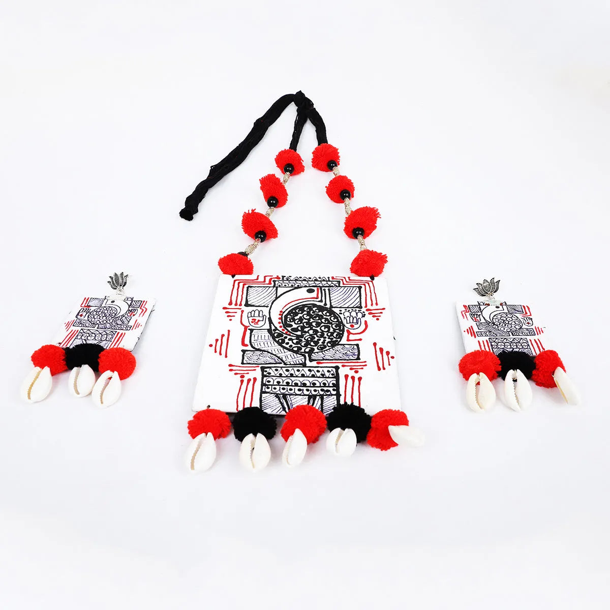 Ambikeya Mumbai Cha Ganesha Traditional Multi Color Handmade (Necklace set) HP-NP-