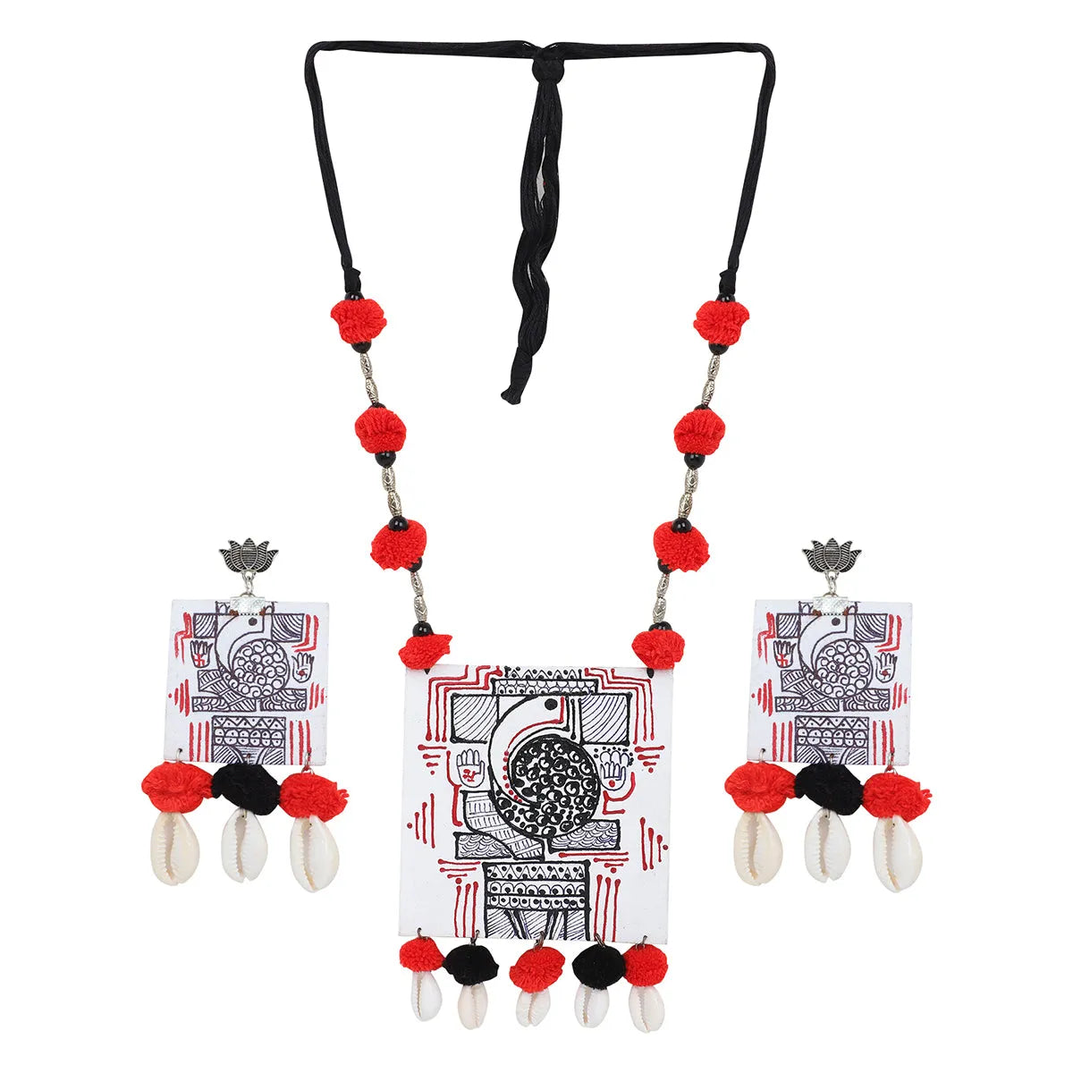 Ambikeya Mumbai Cha Ganesha Traditional Multi Color Handmade (Necklace set) HP-NP-