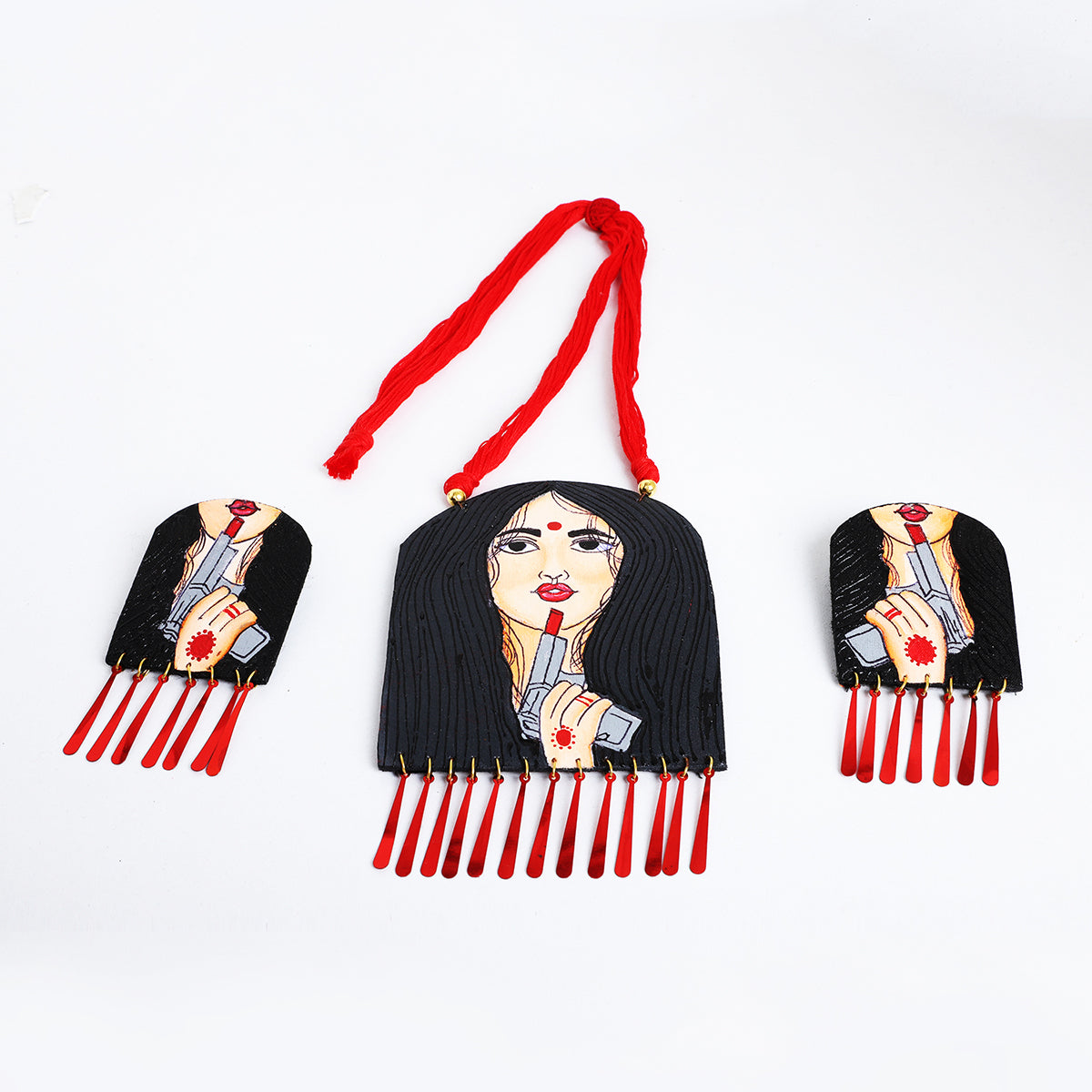 Revolver Rani Urban Naari Bohemian Multi Color Hand Painted (Necklace set) HP-NP