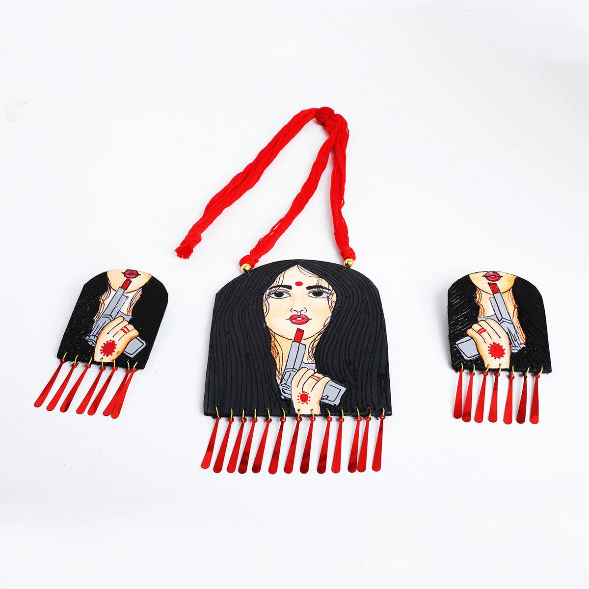 Revolver Rani Urban Naari Bohemian Multi Color Hand Painted (Necklace set) HP-NP