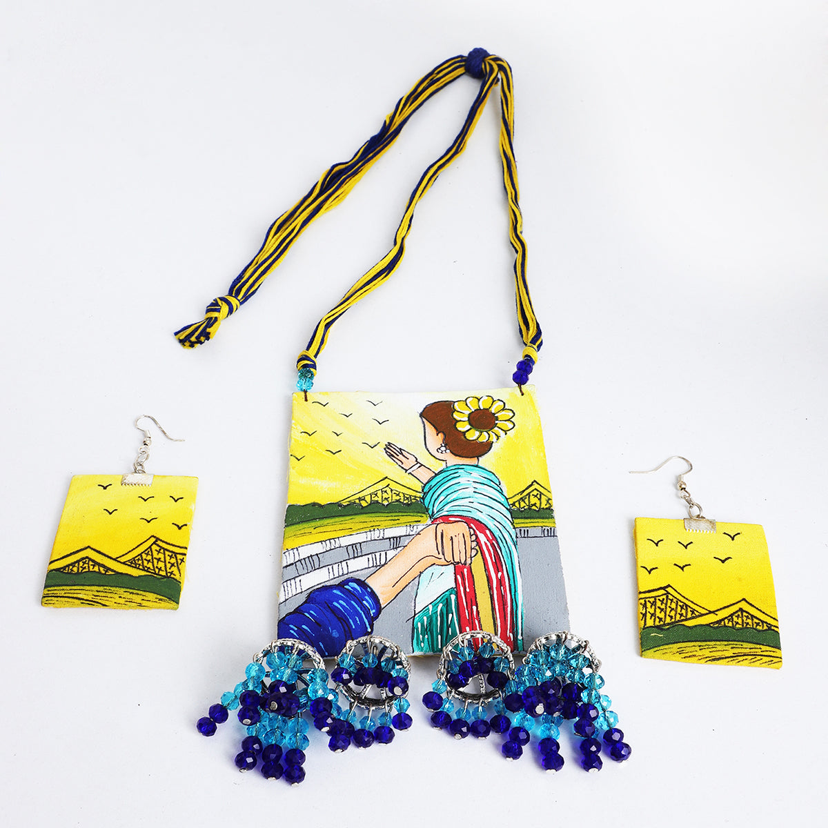 Dreaming Urban Naari Bohemian Multi Color Handmade (Necklace set) HP-NP