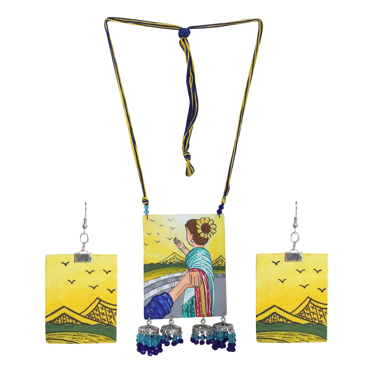 Dreaming Urban Naari Bohemian Multi Color Handmade (Necklace set) HP-NP