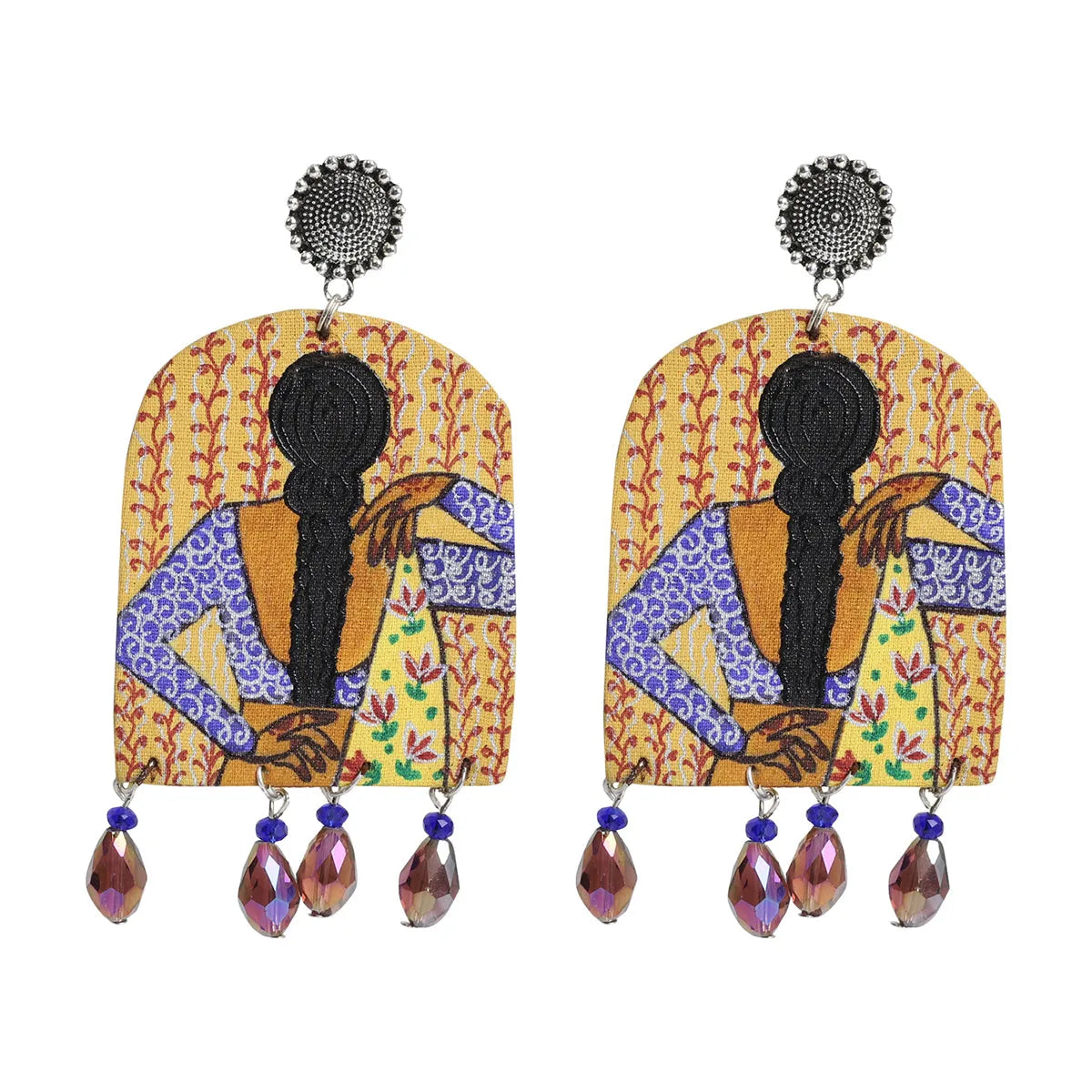 Ada Urban Naari Bohemian Multi Color Hand Painted Drop (Earrings) HP-ER-196
