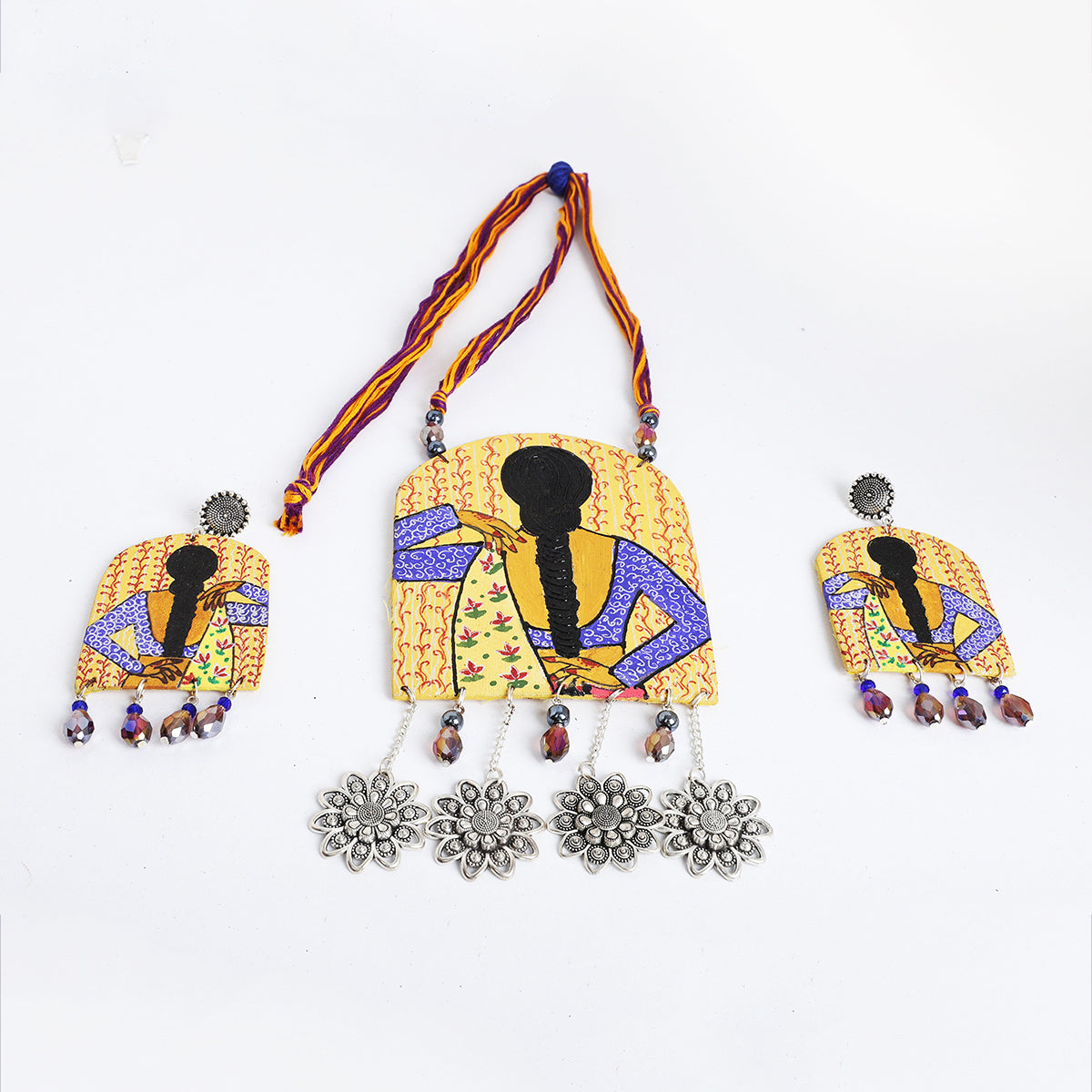 Ada Urban Naari Bohemian Yellow Handmade (Necklace set) HP-NP-