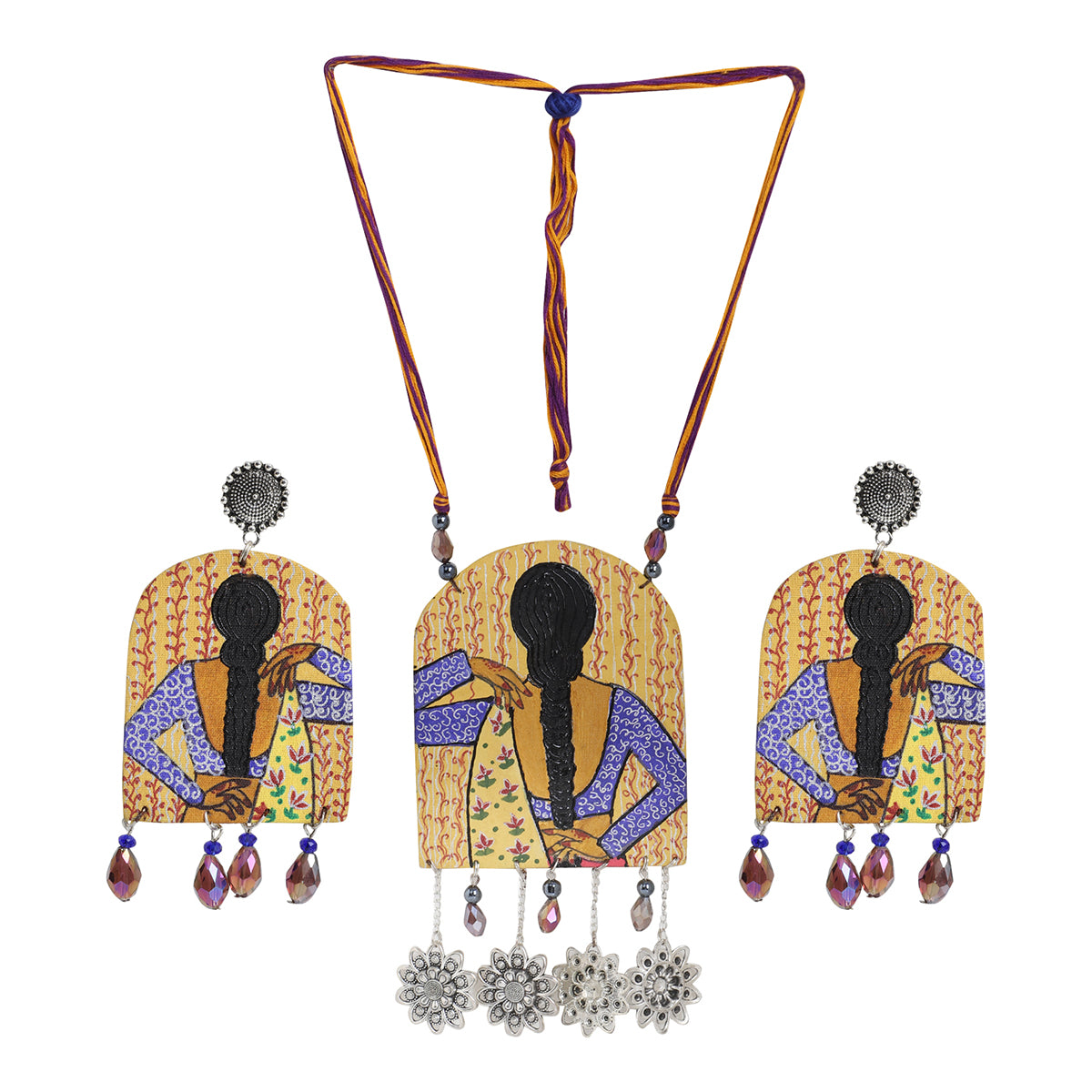 Ada Urban Naari Bohemian Yellow Handmade (Necklace set) HP-NP-