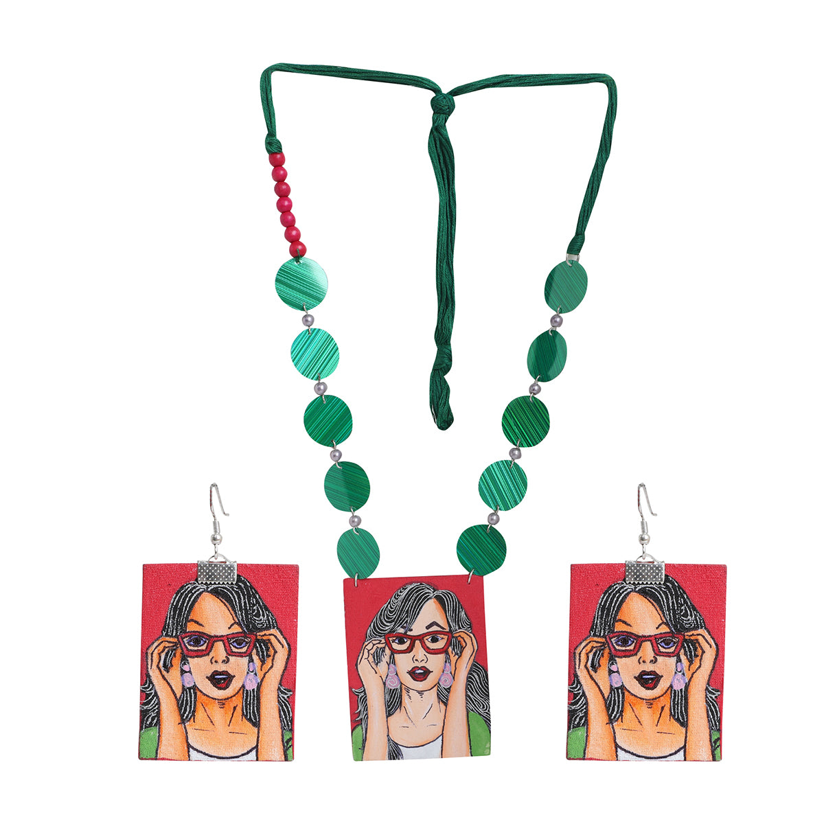 Specs Appeal Urban Naari Bohemian Multi Color Hand Painted (Necklace set) HP-NP